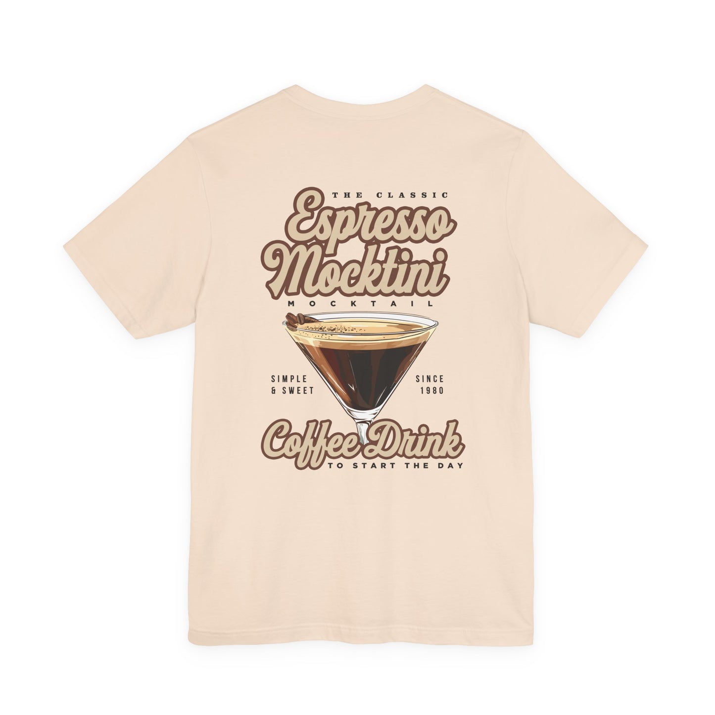 The Classic Espresso Mocktini Mocktail T-Shirt – Featuring Bold Coffee Drink Graphic