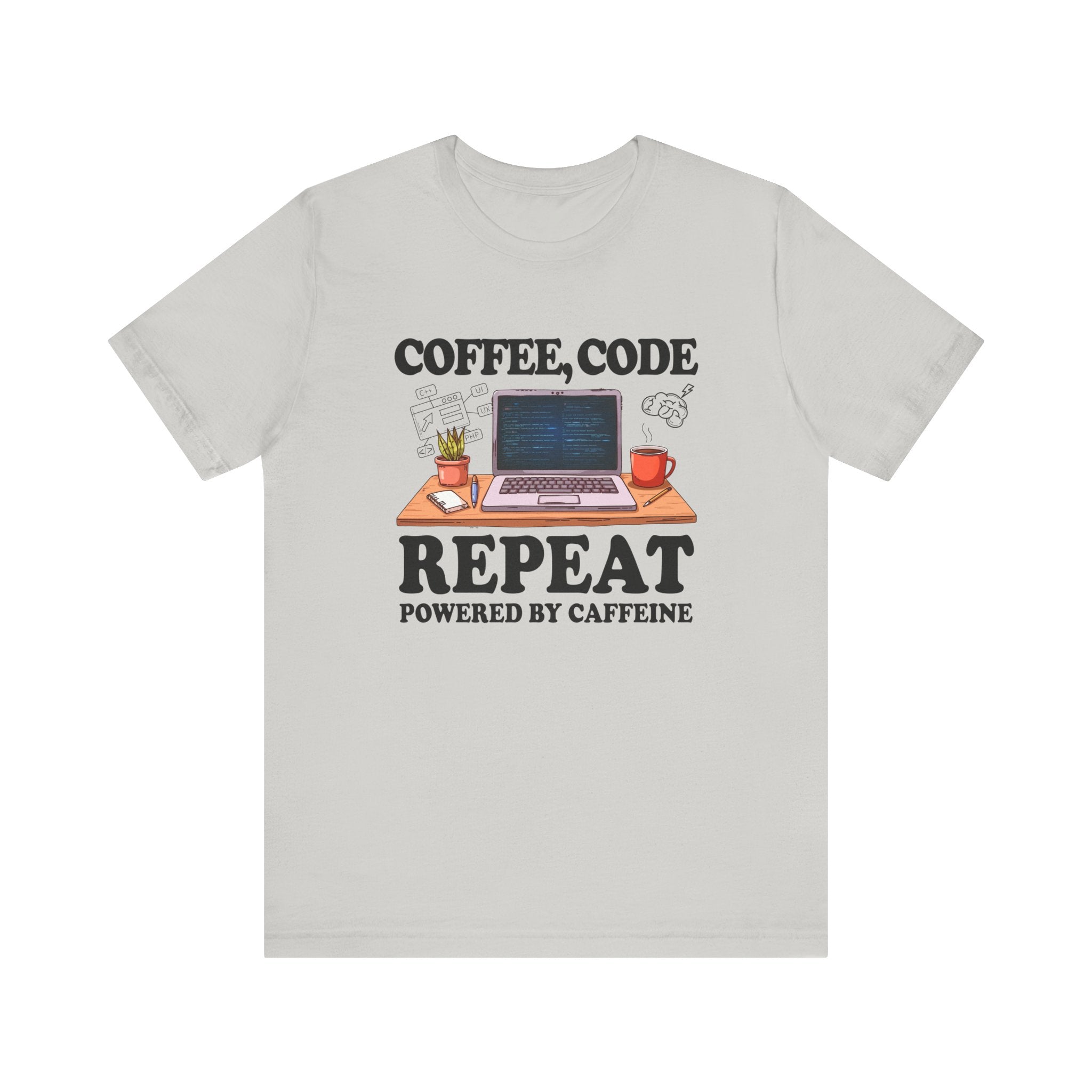 Coffee, Code, Repeat   Official Graphic Statement Tee for Bold Minds, Modern Thinkers, and Everyday Expression Everywhere
