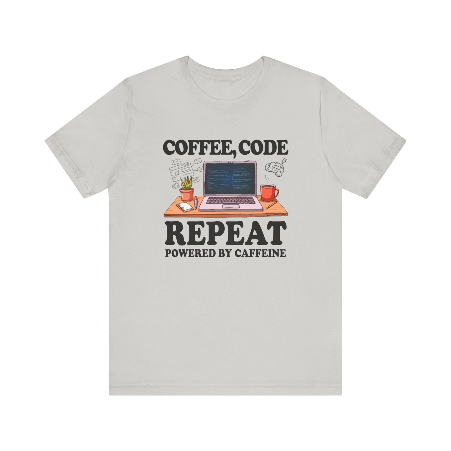 Coffee, Code, Repeat   Official Graphic Statement Tee for Bold Minds, Modern Thinkers, and Everyday Expression Everywhere