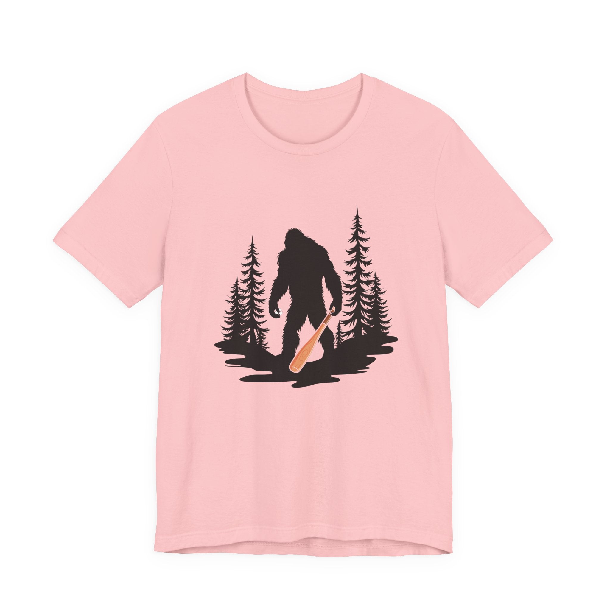Big Foot Baseball Forest Adventure Tshirt Cryptid Sports Fan Design