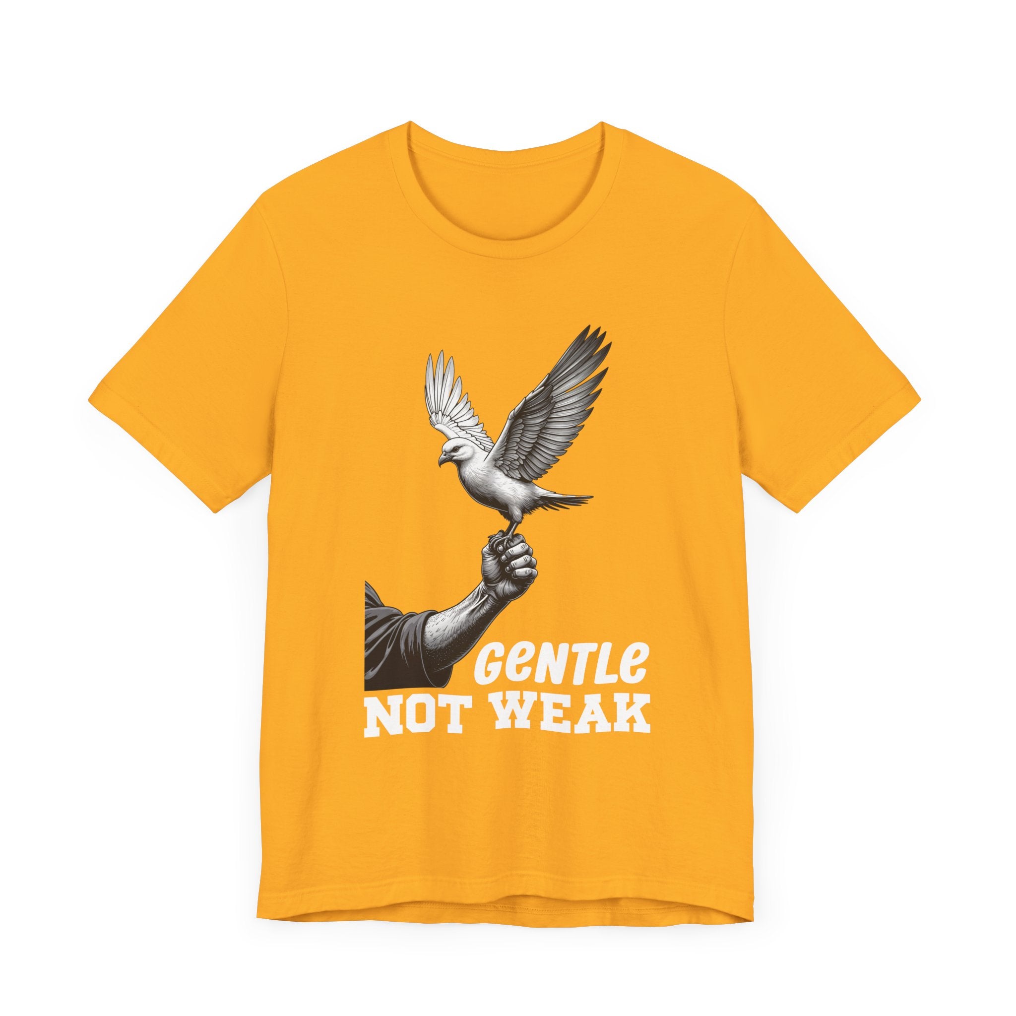 Gentle Not Weak T-Shirt – Dove and Hand Motivational Graphic Tee