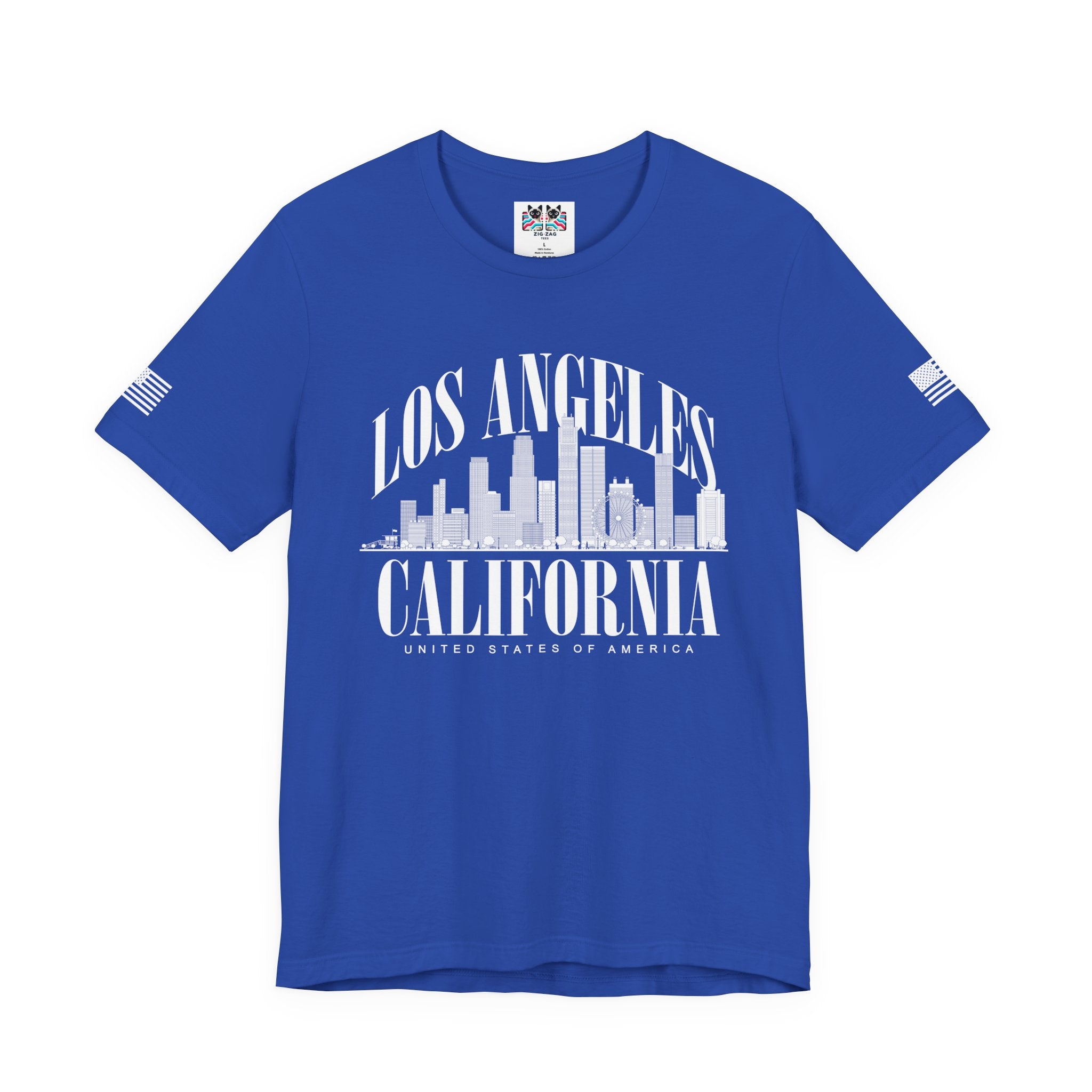 Los Angeles California USA T-Shirt – Arch Typography Skyline United States Tee