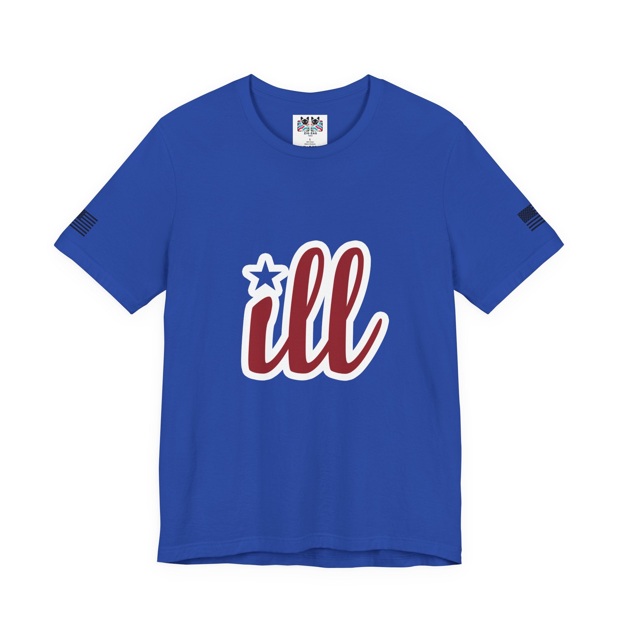 Philadelphia ILL T-Shirt – Bold Script Star Graphic Tee Philadelphia Fan