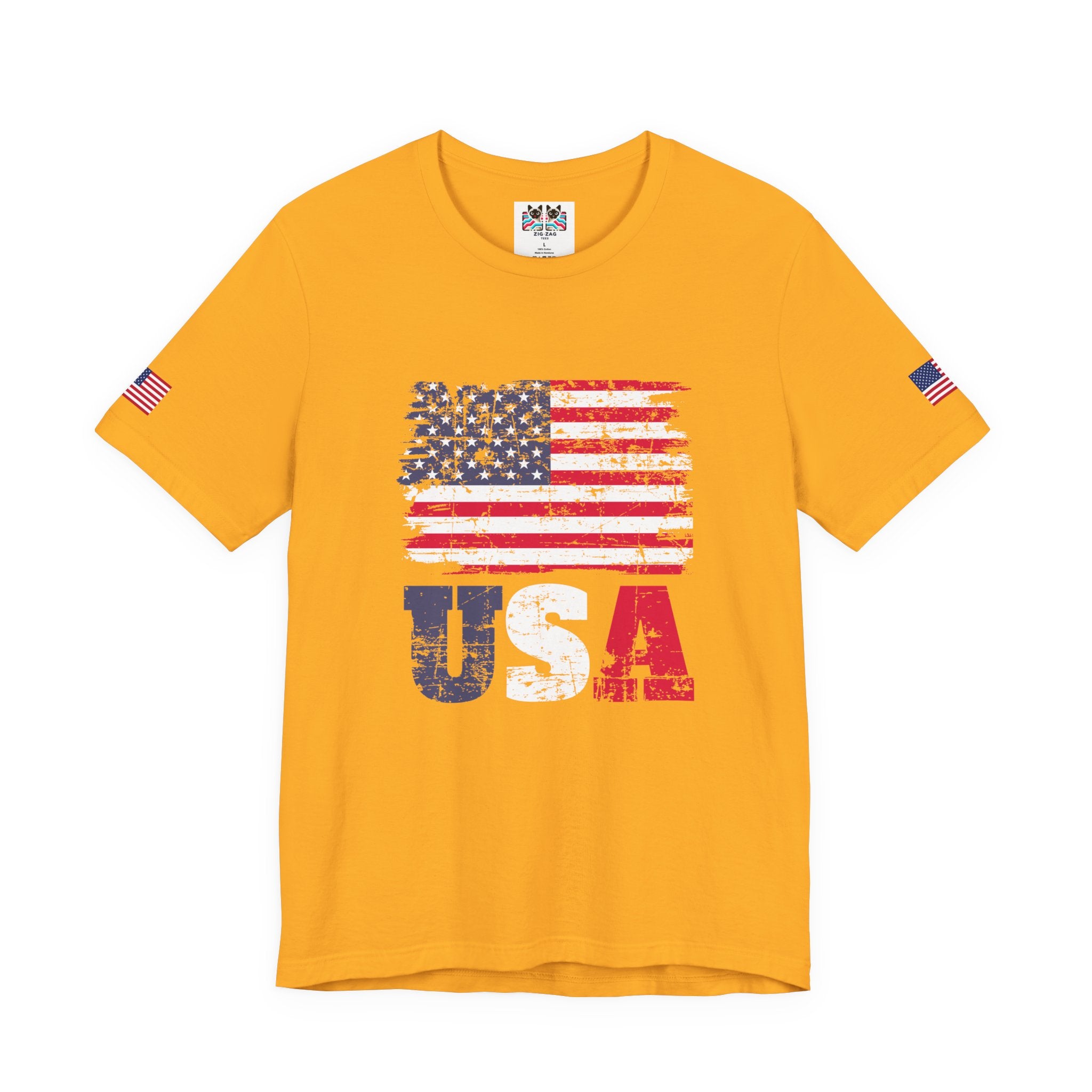 USA Flag T-Shirt – Vintage American Flag Patriotic Graphic Tee
