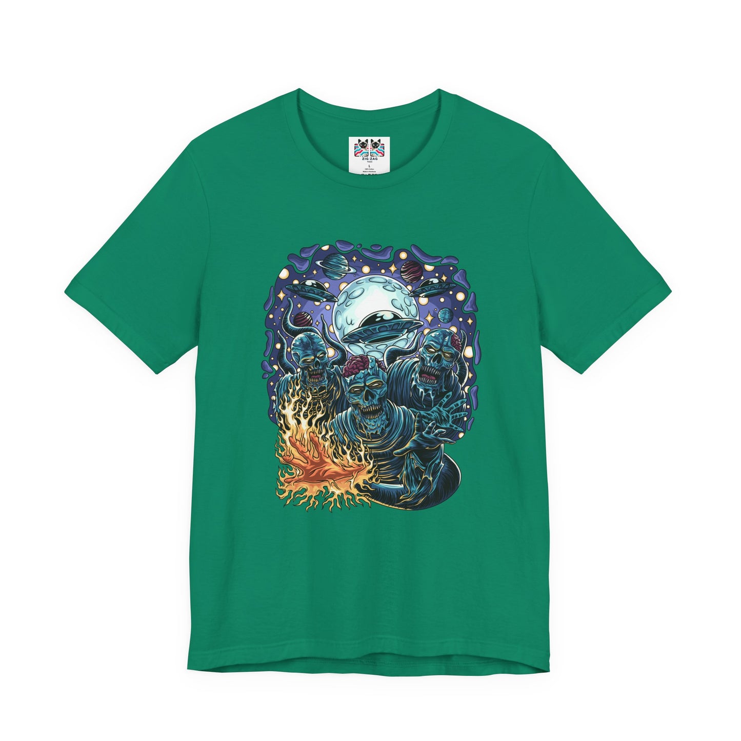 Cosmic Zombies vs Deep Sea Cthulhu Horror T-Shirt