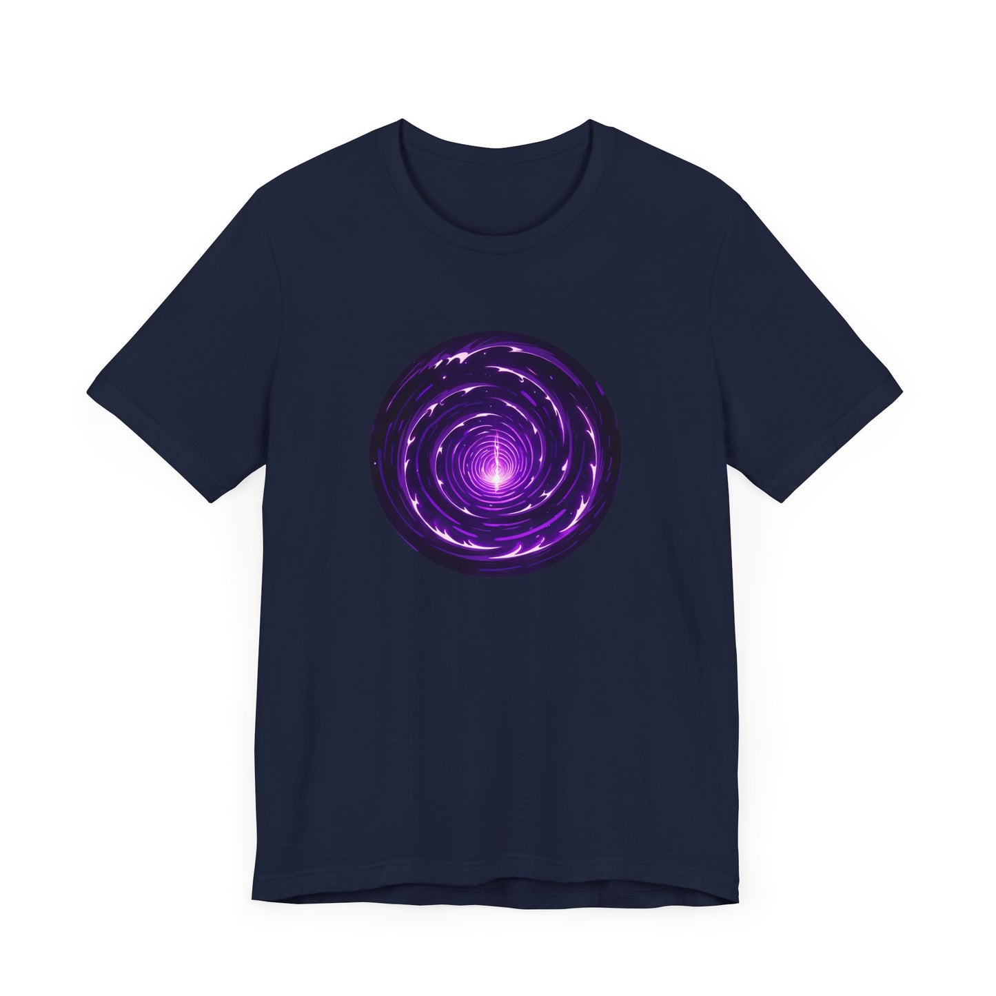 Silently Spiraling – Large Purple Spiral Graphic T-Shirt
