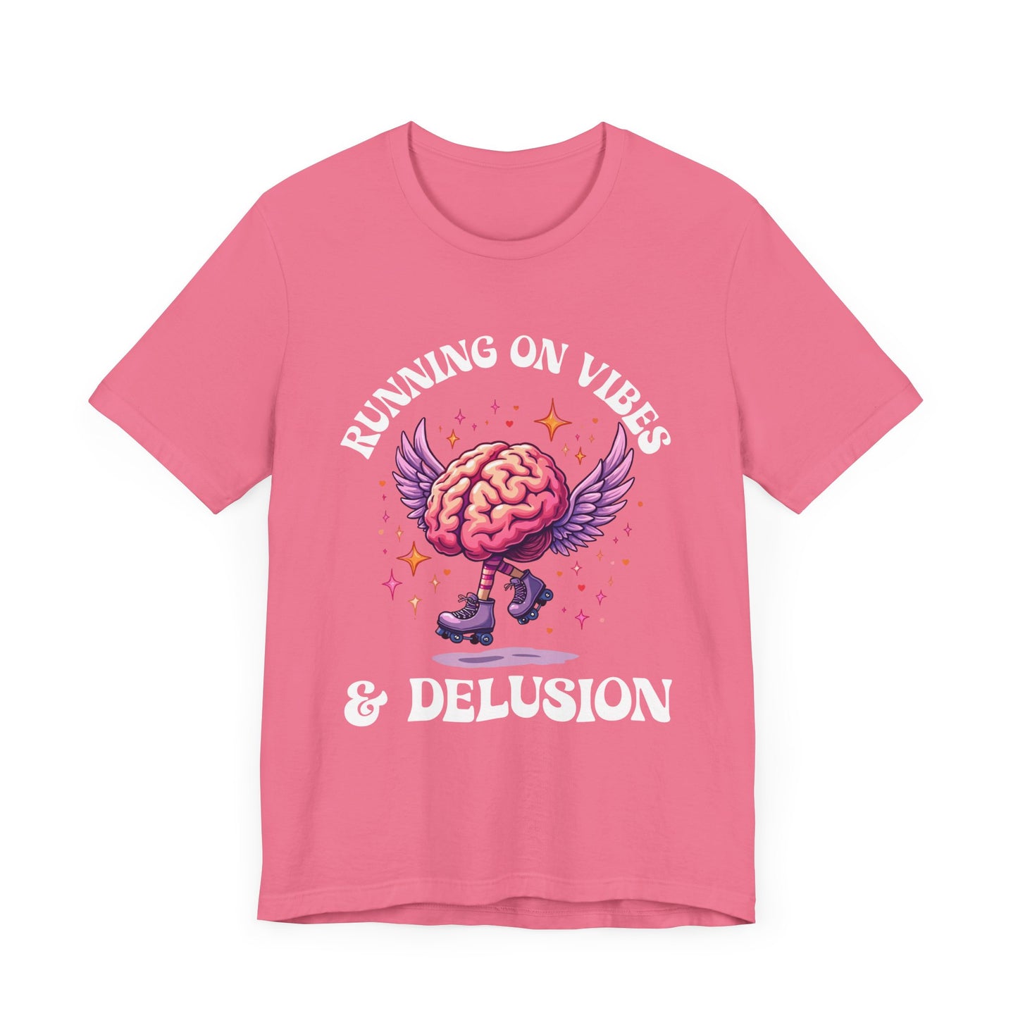 Running on Vibes and Delusion – Navigates the World with a mix of Optimism and Daydreams T-Shirt