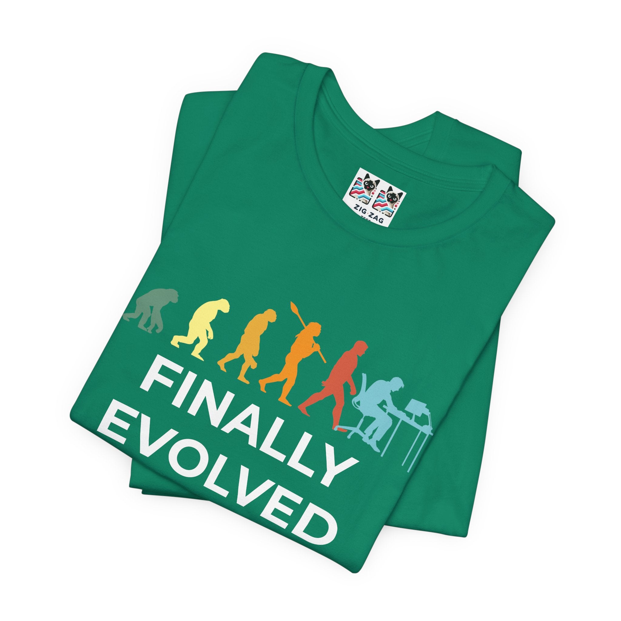 Custom T-Shirt - Evolution of Man to Computer User T-Shirt