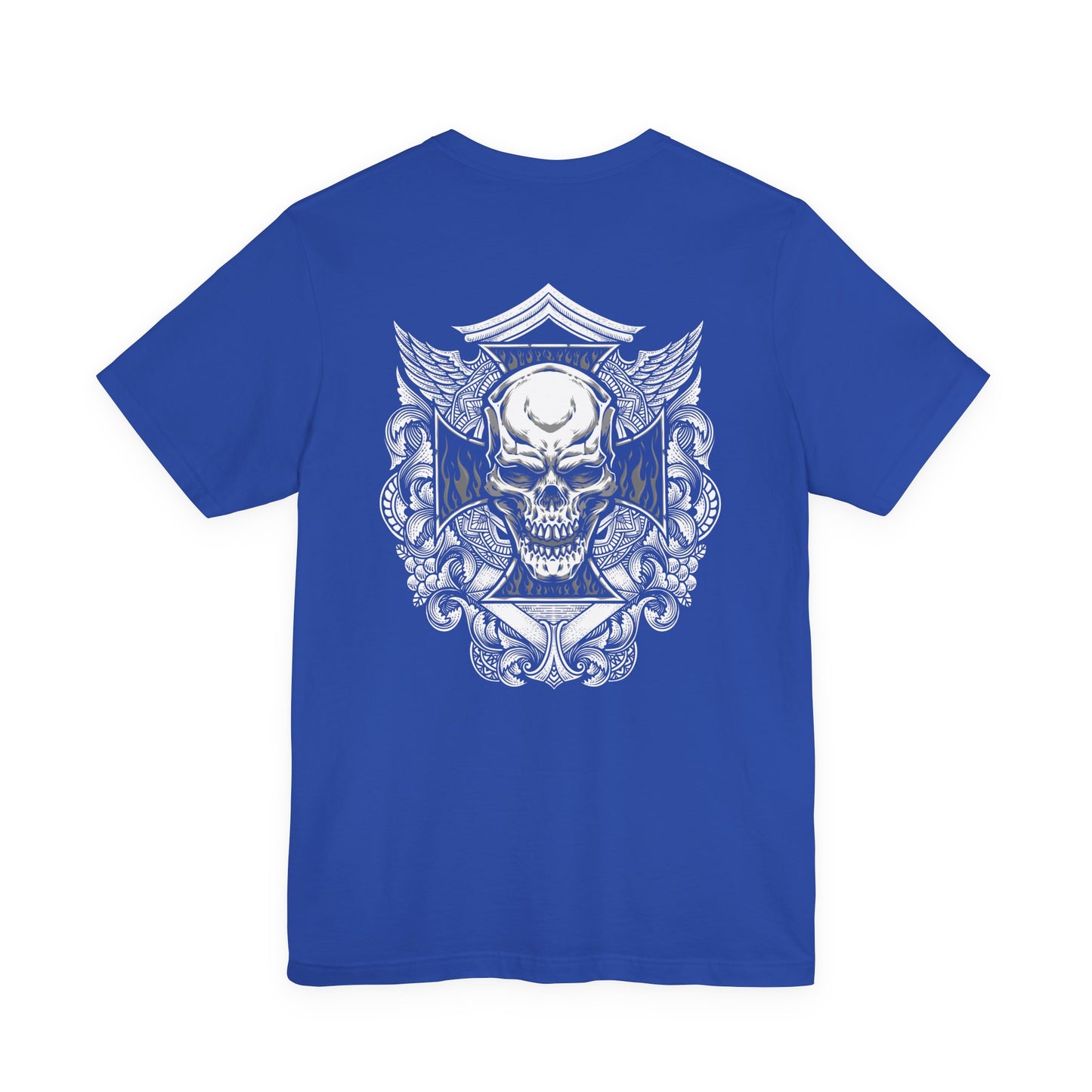 Gothic Winged Skull Ornamental Horror T-Shirt