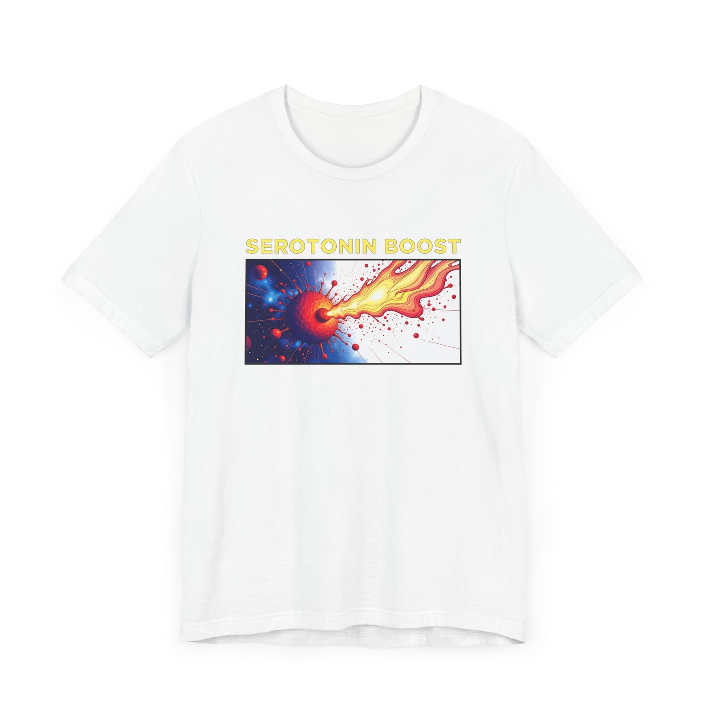 Serotonin Boost Shirt Mental Health Awareness Tee Featuring a Happy Brain and Positive Vibe for Science Lovers and Joy Seekers