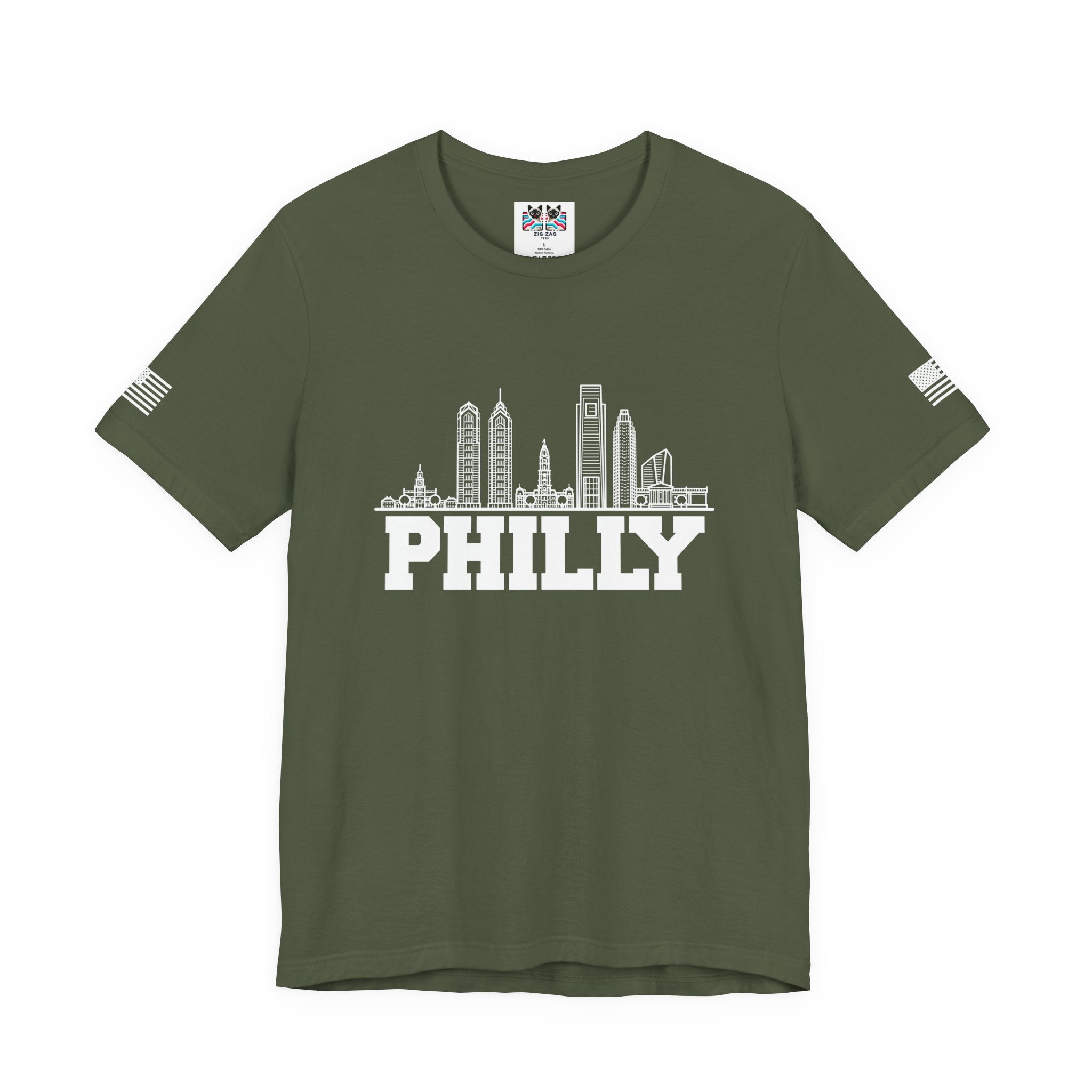 Philly T-Shirt – Philadelphia Skyline Line Art Graphic Tee