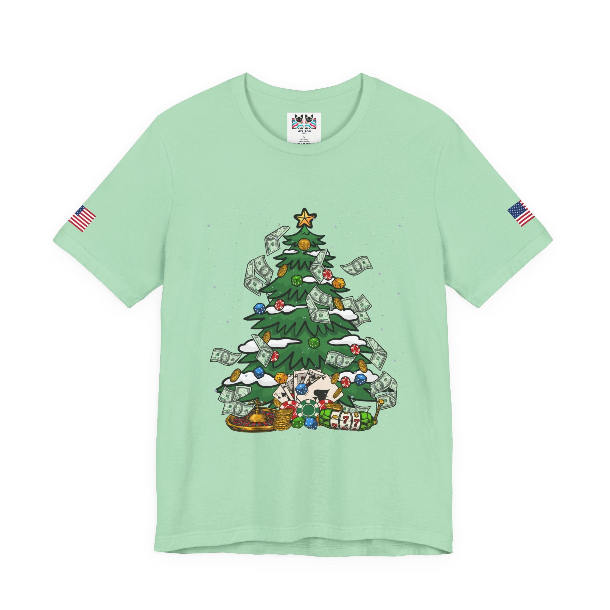 Casino Christmas Tree T-Shirt – Funny Gambling Holiday Tee for Gamblers