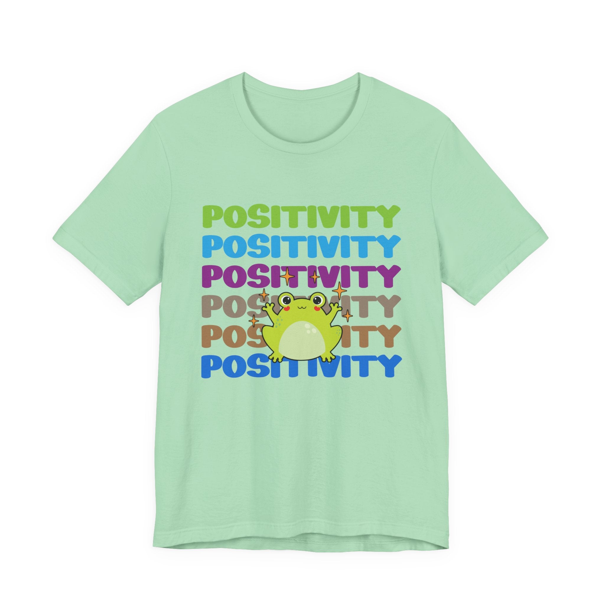 Happy Frog Positivity T-Shirt – Cute Green Frog Graphic Motivational Tee