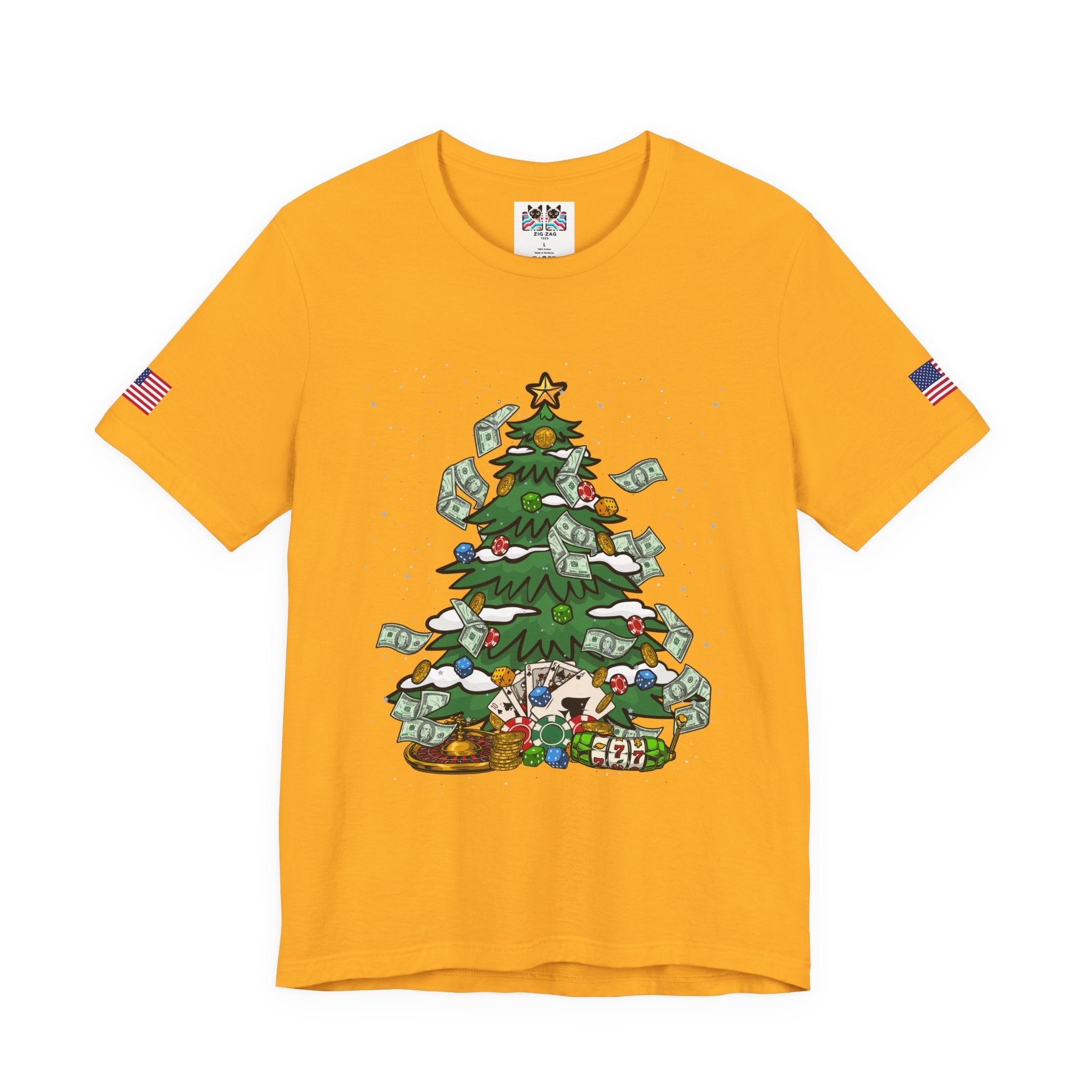 Casino Christmas Tree T-Shirt – Funny Gambling Holiday Tee for Gamblers