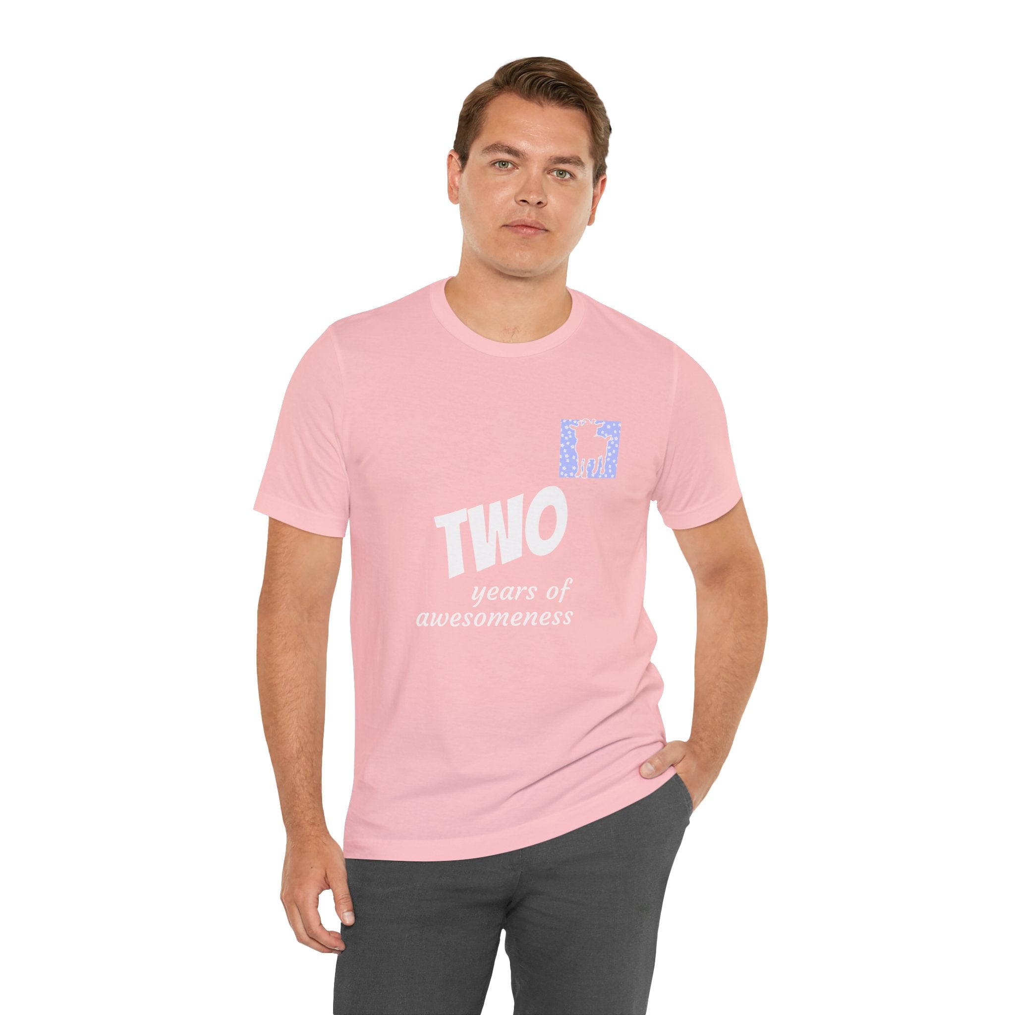 Custom T-Shirt - Double-Headed Goat Outline Graphic T-Shirt