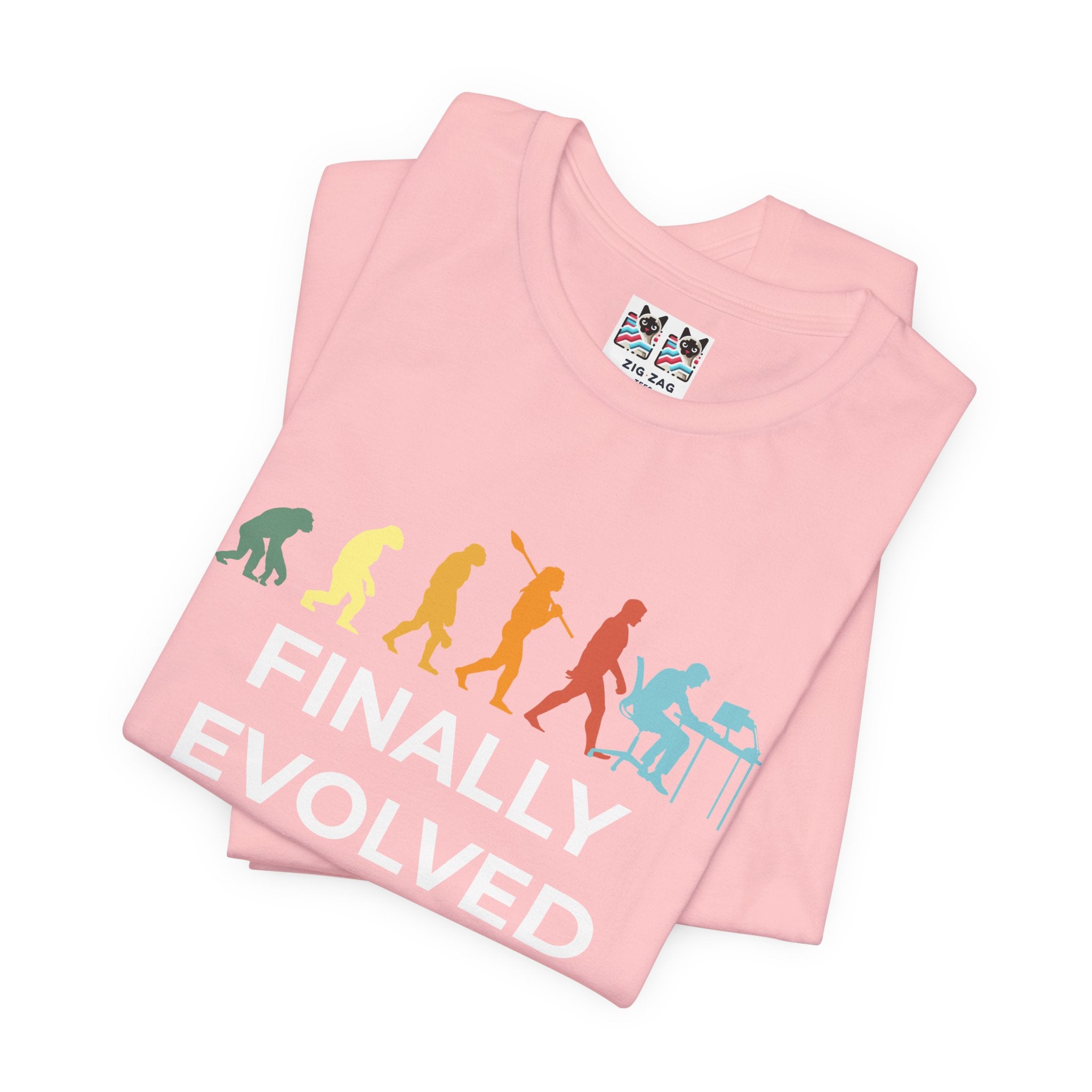 Custom T-Shirt - Evolution of Man to Computer User T-Shirt