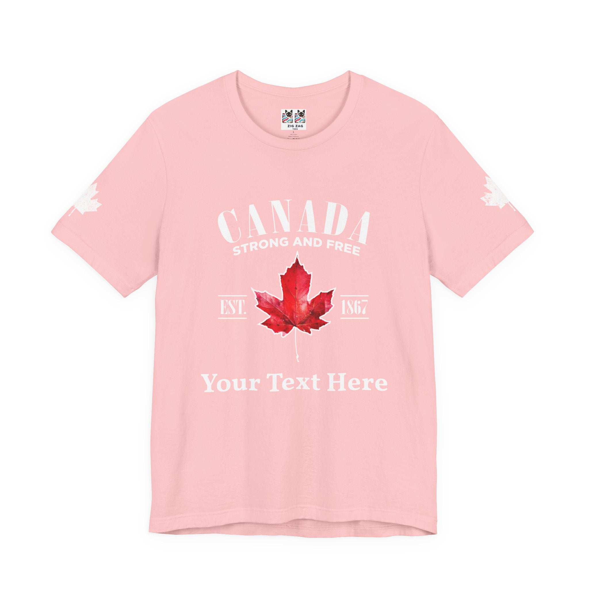 Custom T-Shirt - Canada Strong and Free True Maple Heritage T-Shirt
