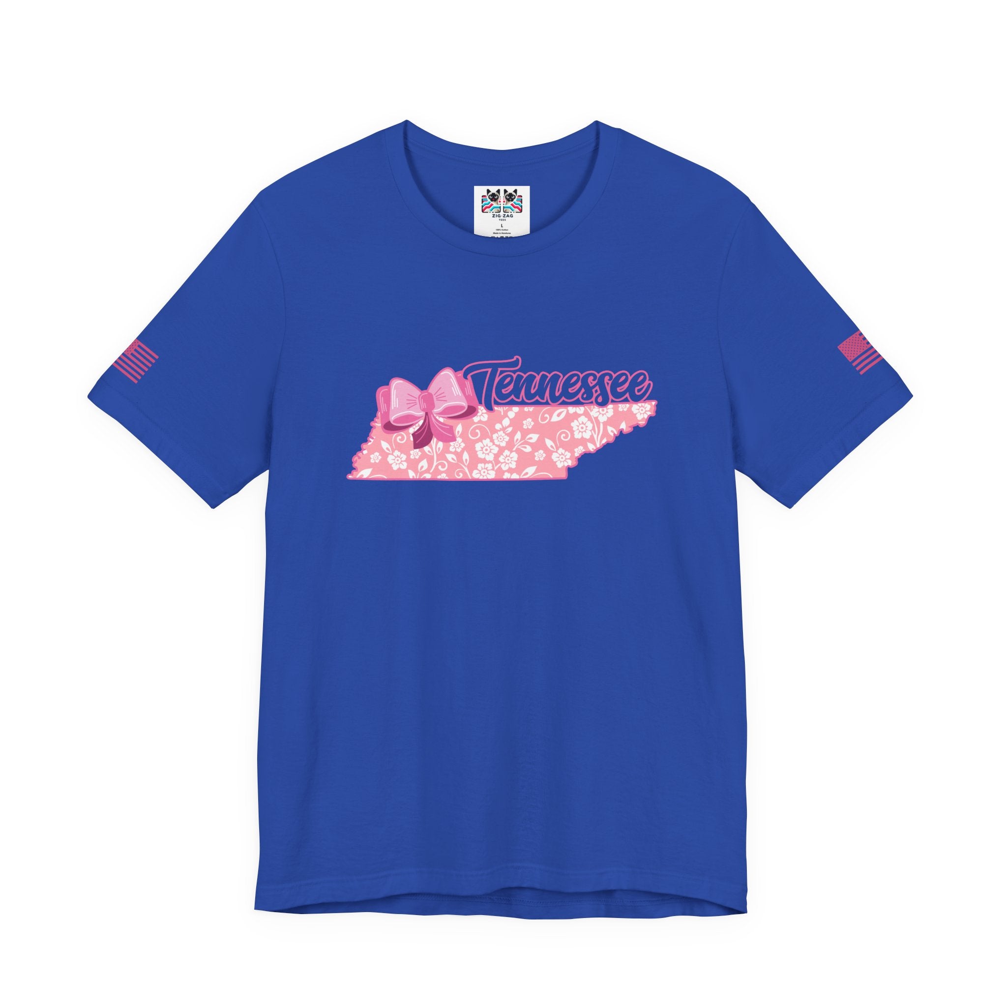 Tennessee T-Shirt – Floral Bow State Shape Script Graphic Tee