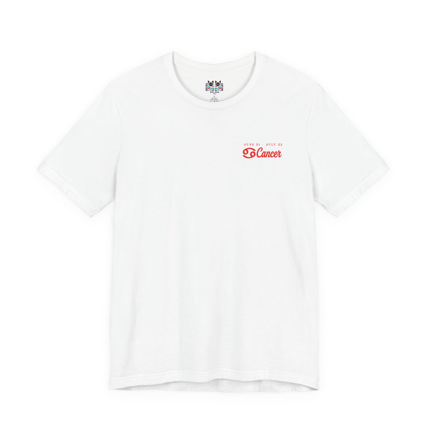 Cancer Zodiac T-Shirt – Crab with Astrological Wheel and Water Element