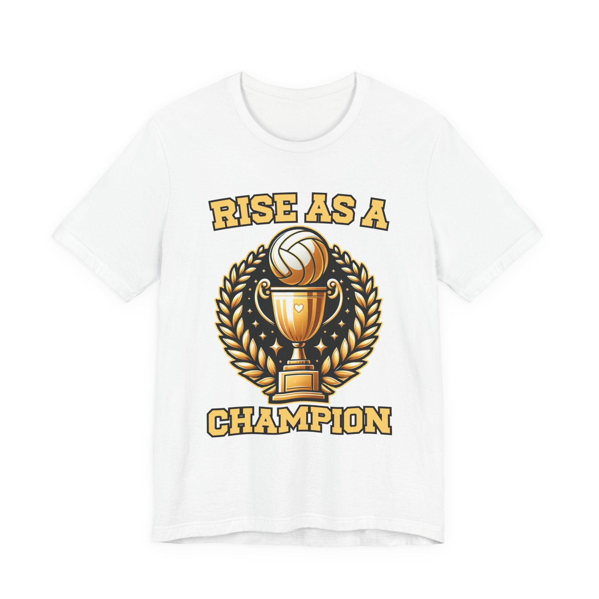 Raise as a Champion – Golden Trophy Victory Graphic T-Shirt