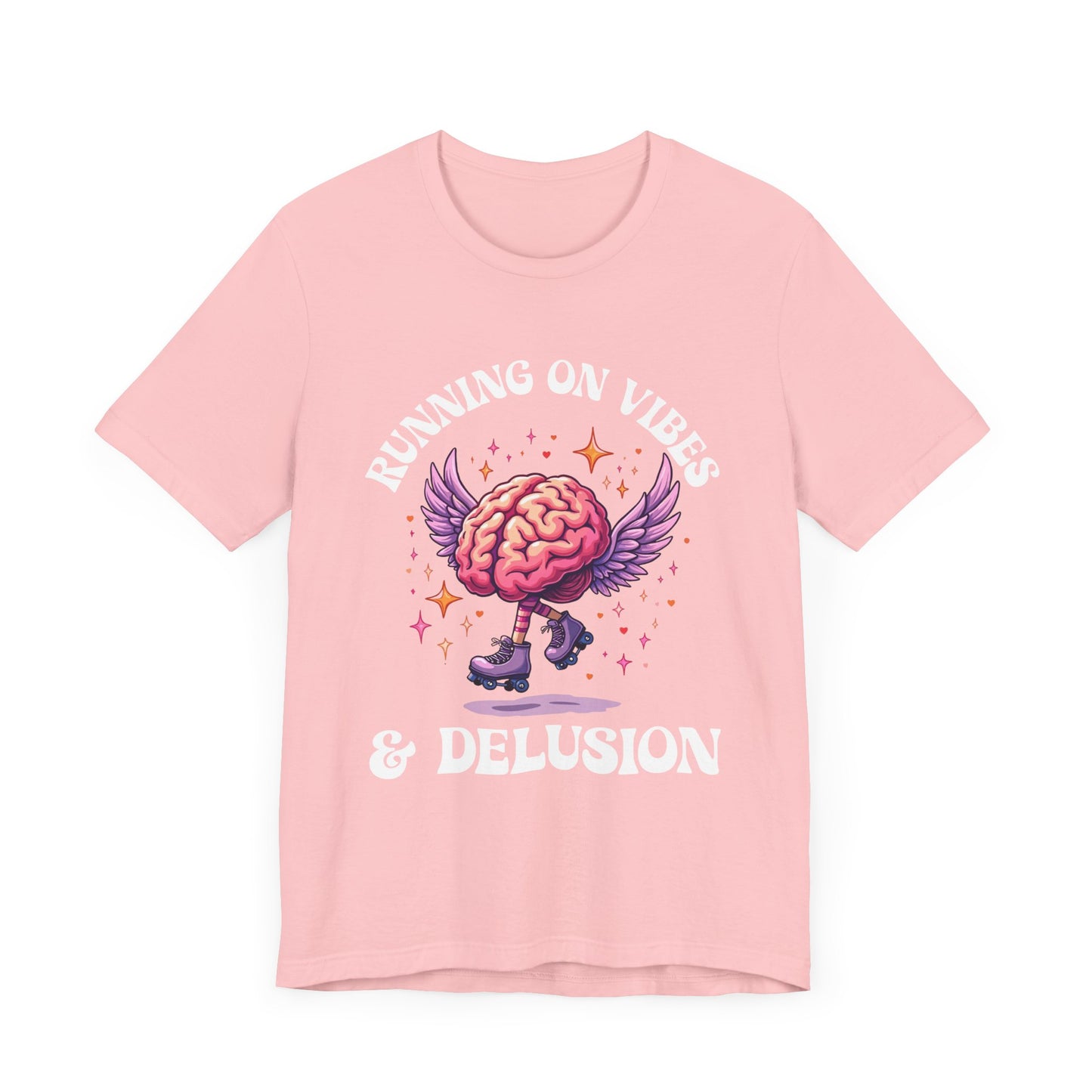 Running on Vibes and Delusion – Navigates the World with a mix of Optimism and Daydreams T-Shirt