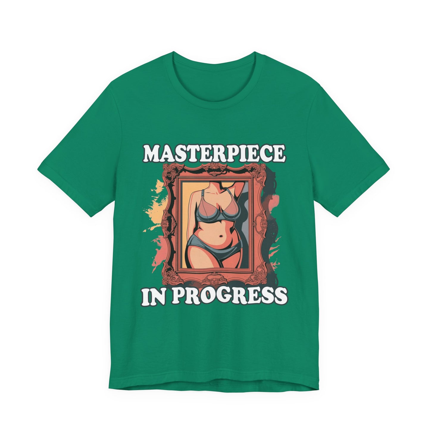 Masterpiece in Progress – Bodies Are Art in Photo Frame Body Positive Graphic T-Shirt