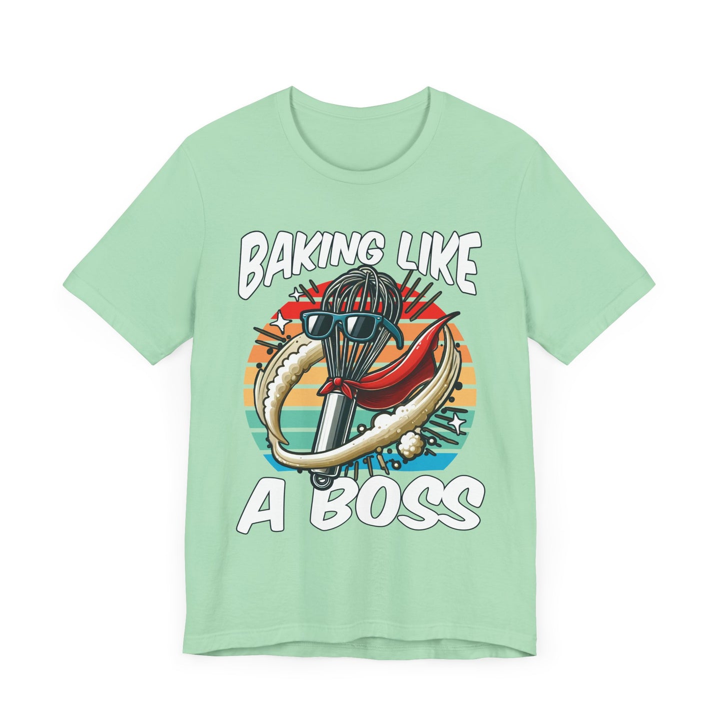 Bake Like a Boss | Whisk with Sunglasses Graphic T-Shirt