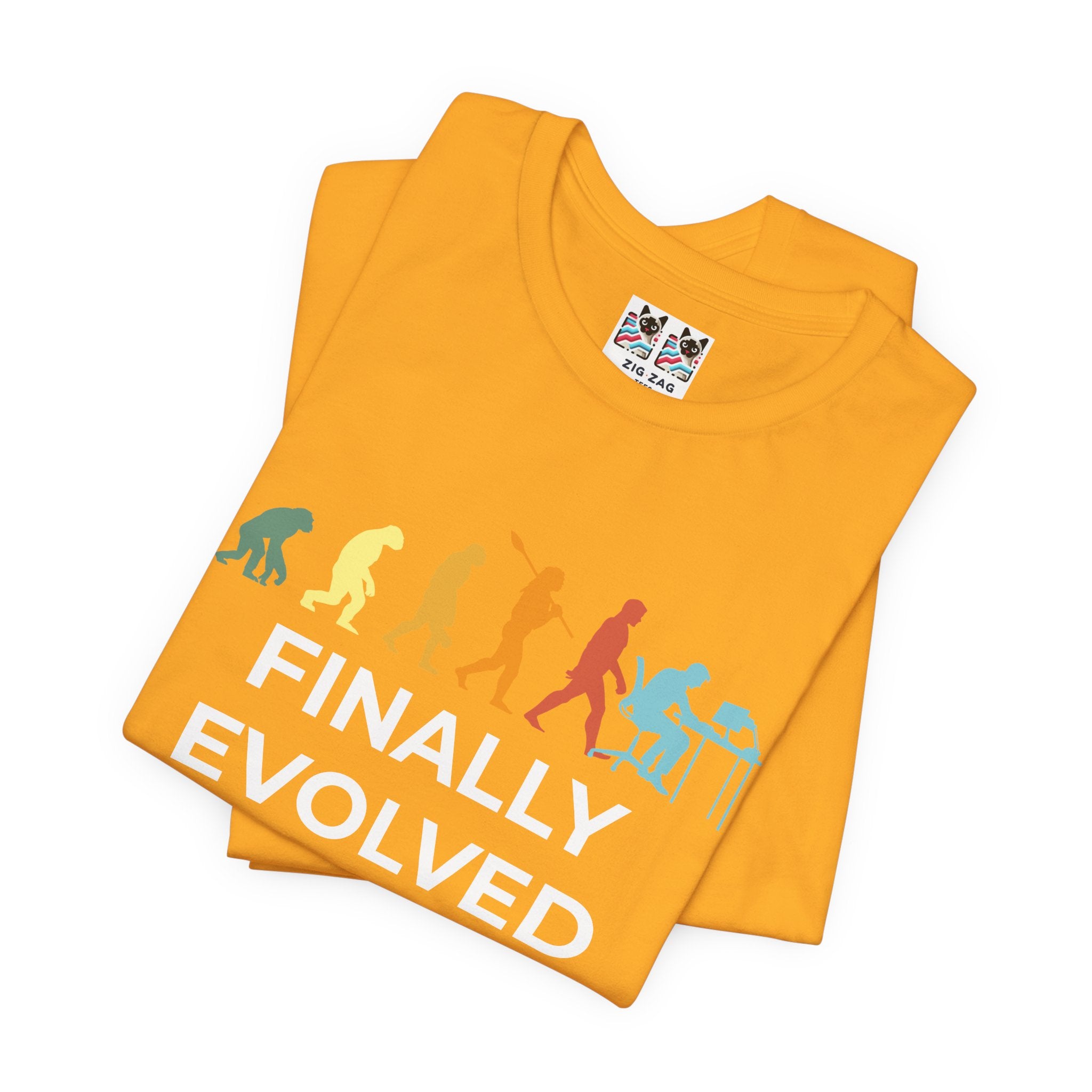Custom T-Shirt - Evolution of Man to Computer User T-Shirt