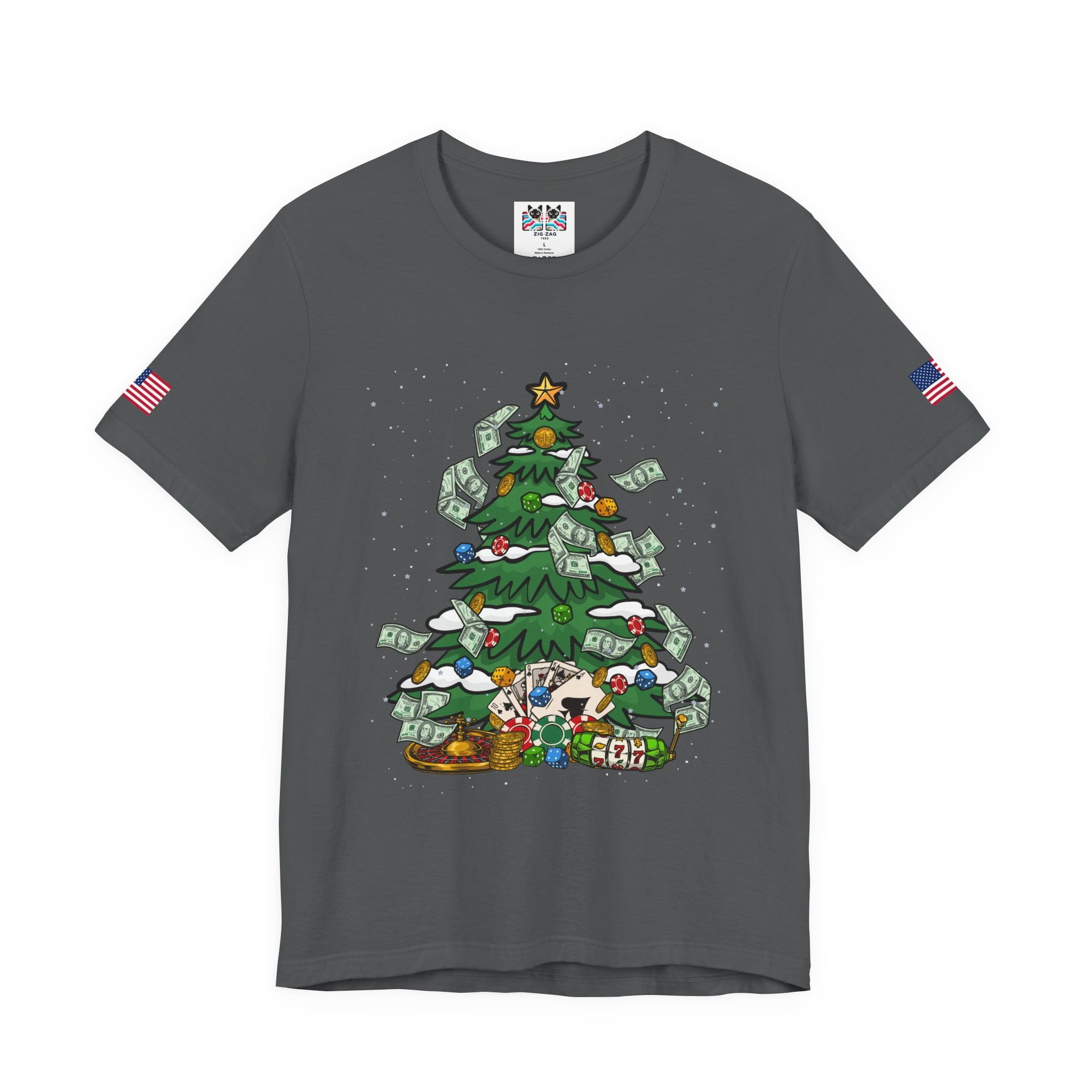 Casino Christmas Tree T-Shirt – Funny Gambling Holiday Tee for Gamblers