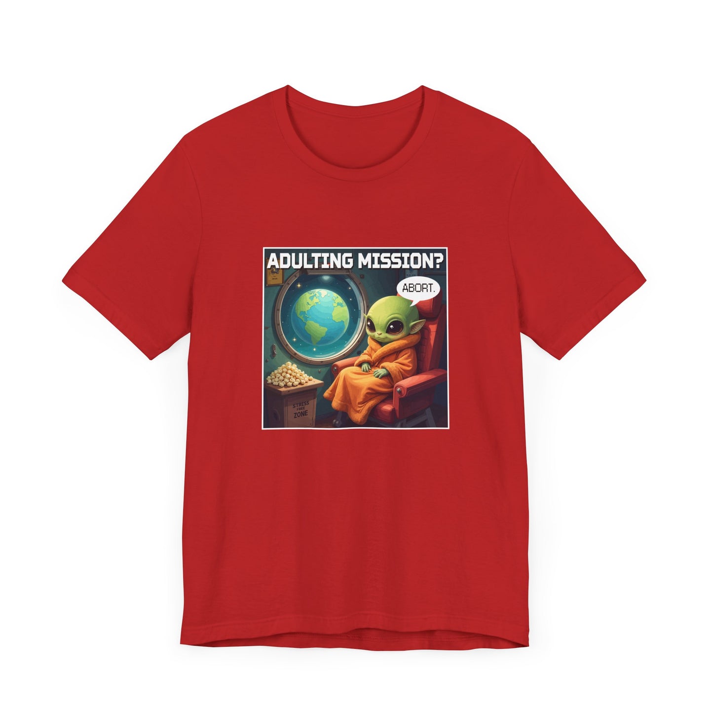 Beep Boop Mission Adulting Aborted Tee, Alien Humor Shirt, Funny Life Avoidance Graphic Tee, Outer Space Relatable Top, Cosmic Mood Gift