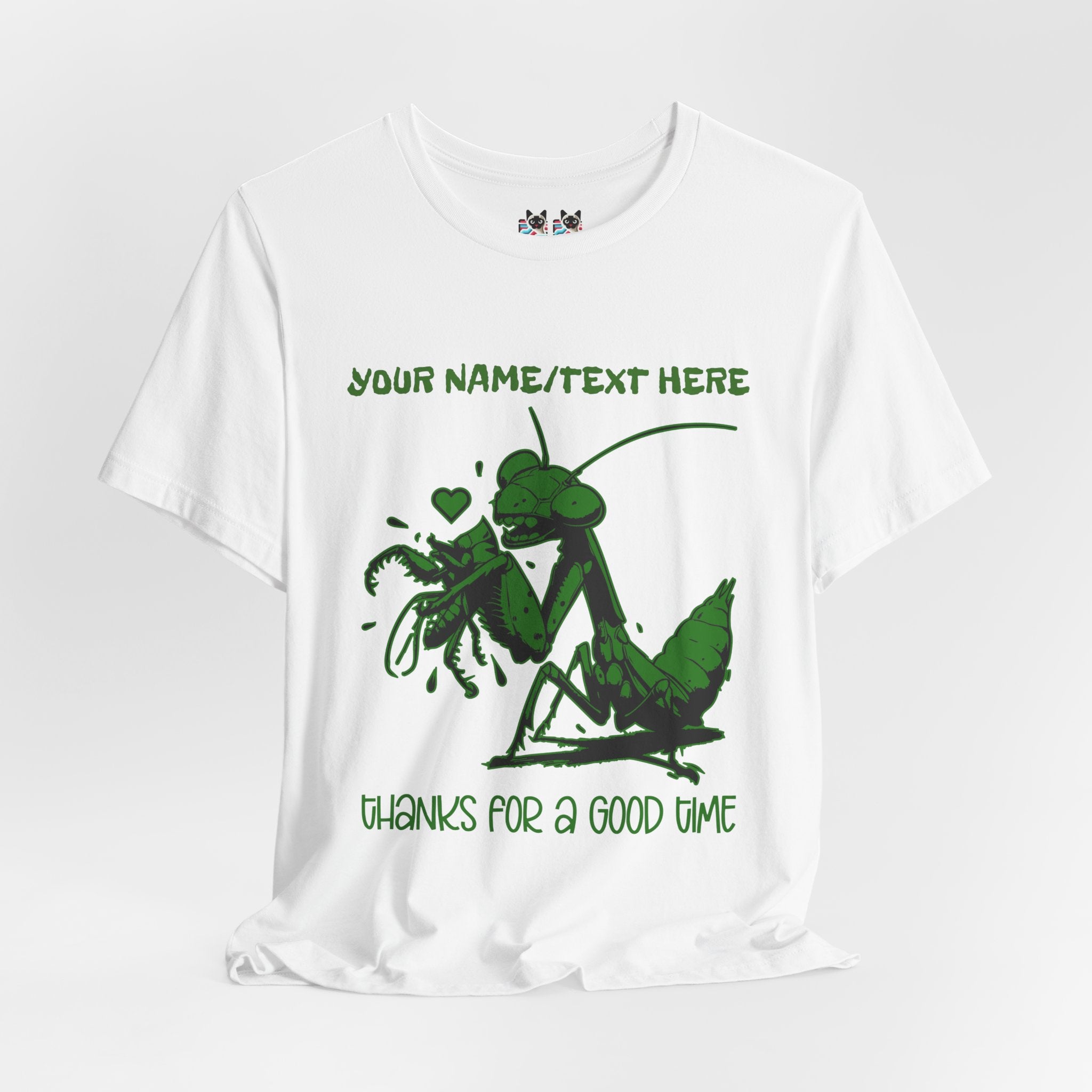 Custom T-Shirt - Thanks for a Good Time T-Shirt – Playful Grasshopper Eating Male Graphic Tee