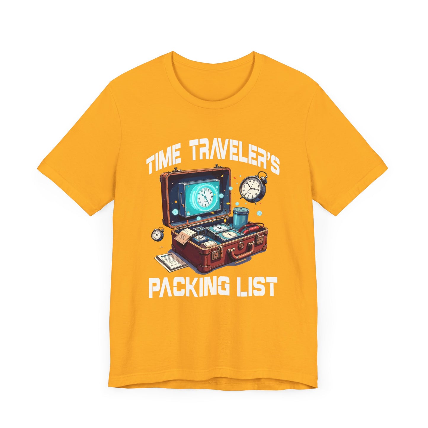 Time Traveler’s Packing List Tee, Sci-Fi Gear Shirt, Future Prep Graphic Tee, Multiverse Essentials Top, Nerd Gift
