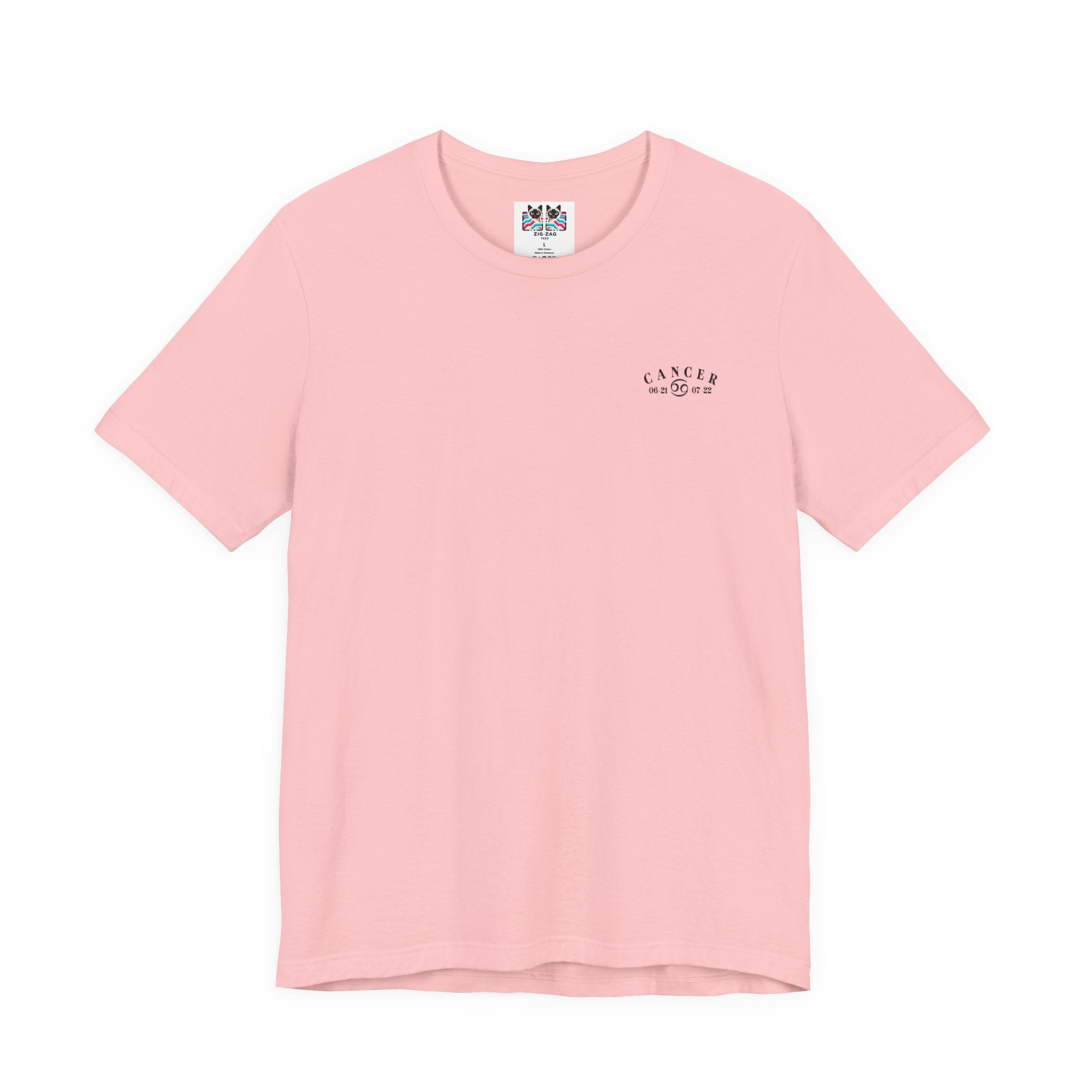 Colorful Cancer Zodiac T-Shirt – Crab with Constellation, Leaves & Flowers
