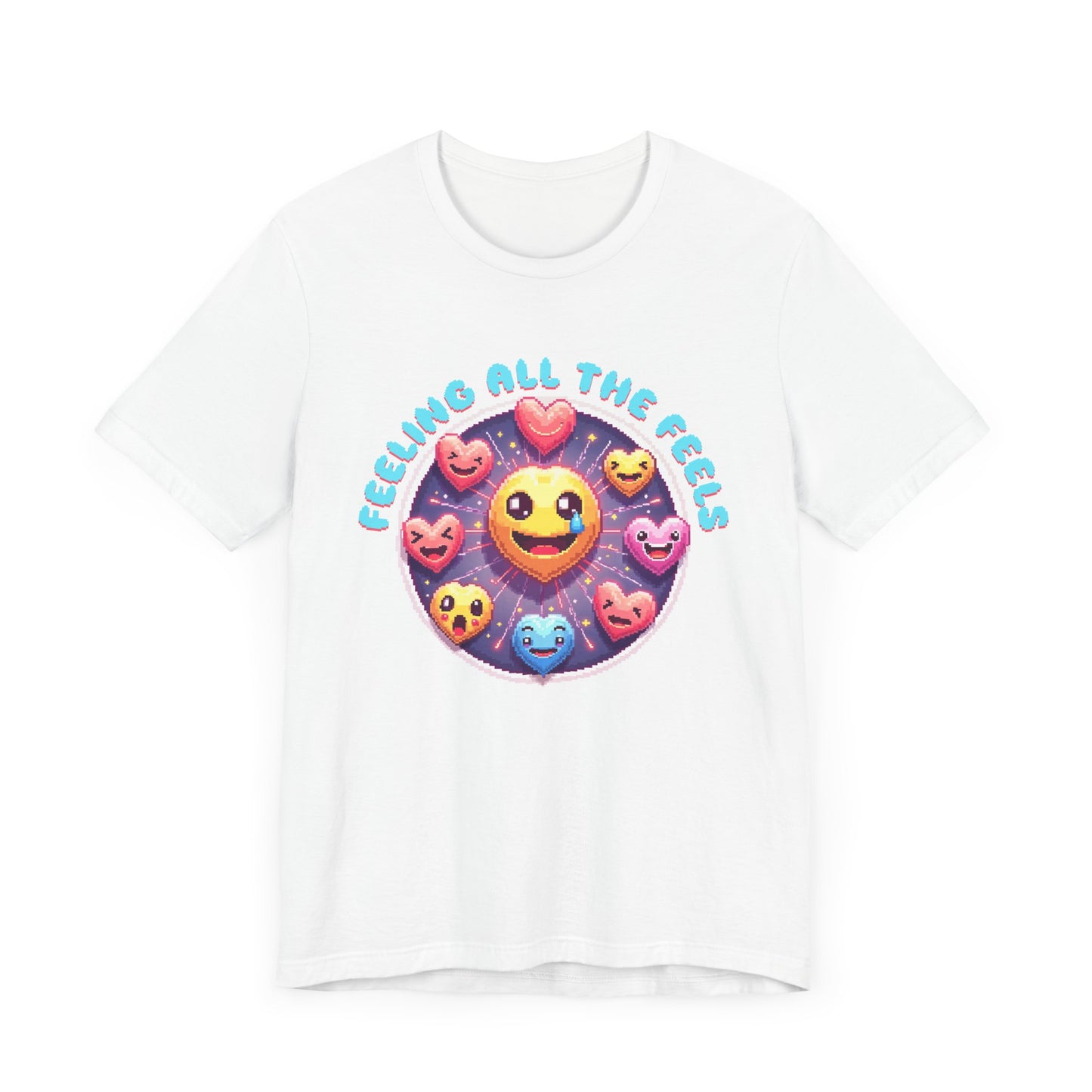 Feeling All the Feels – Heart Emoji Expressions Graphic T-Shirt