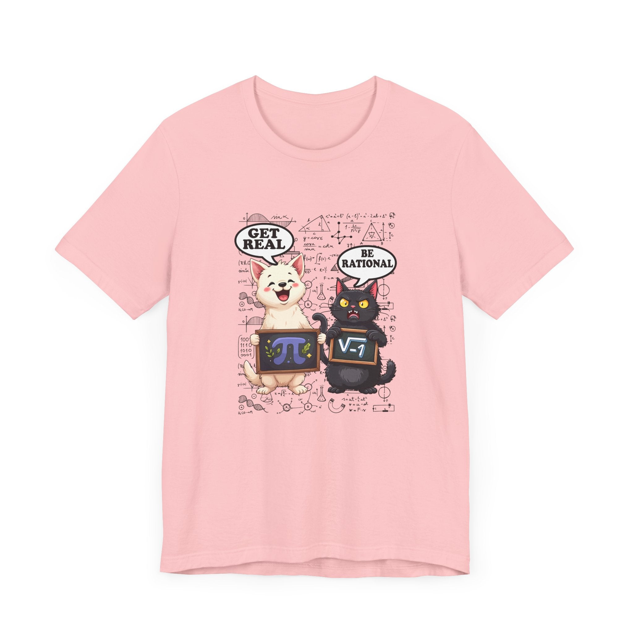 Math Cat Joke Shirt – Get Real Pi and Be Rational Square Root Design
