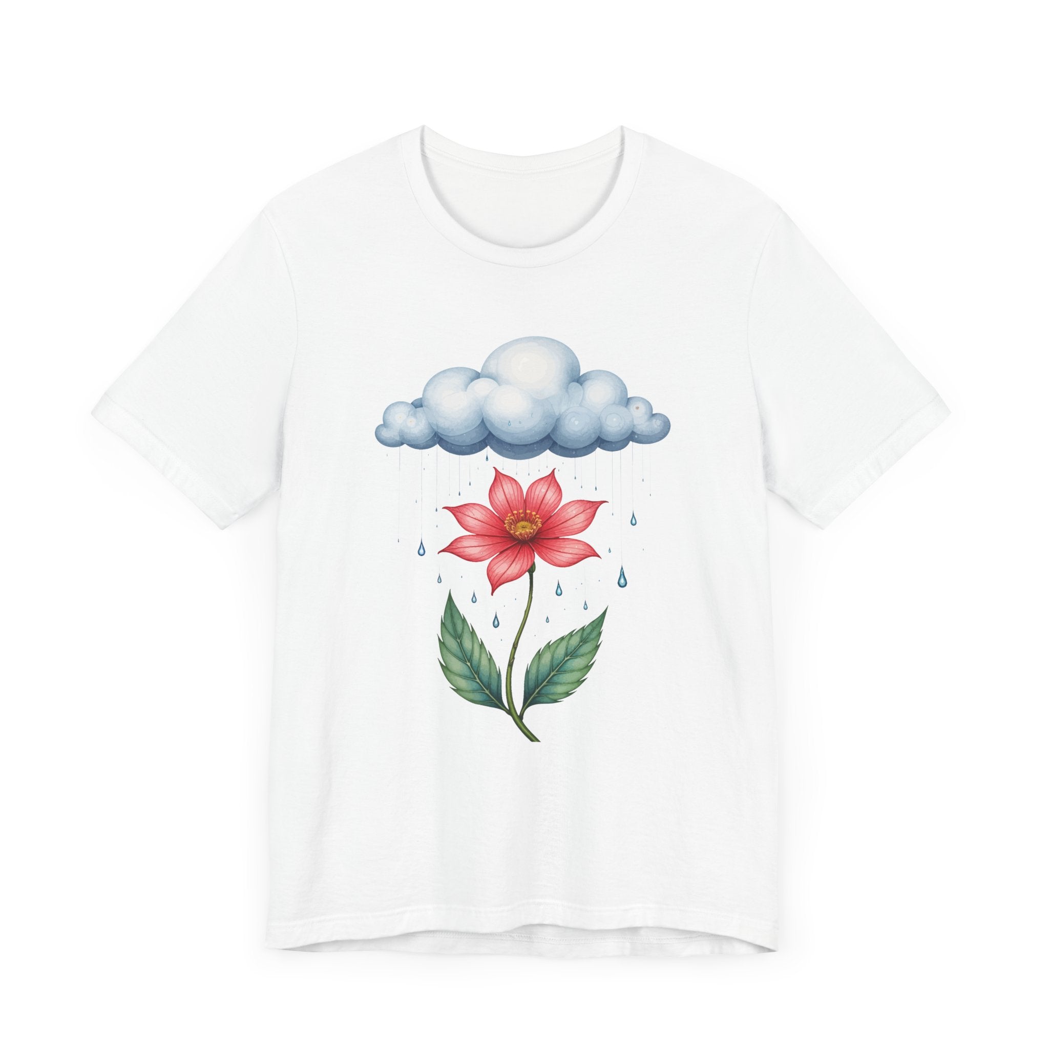 No Rain No Flowers Shirt Uplifting Growth Message Tee for Resilient Souls Who Know That Every Storm Brings Something Beautiful to Bloom