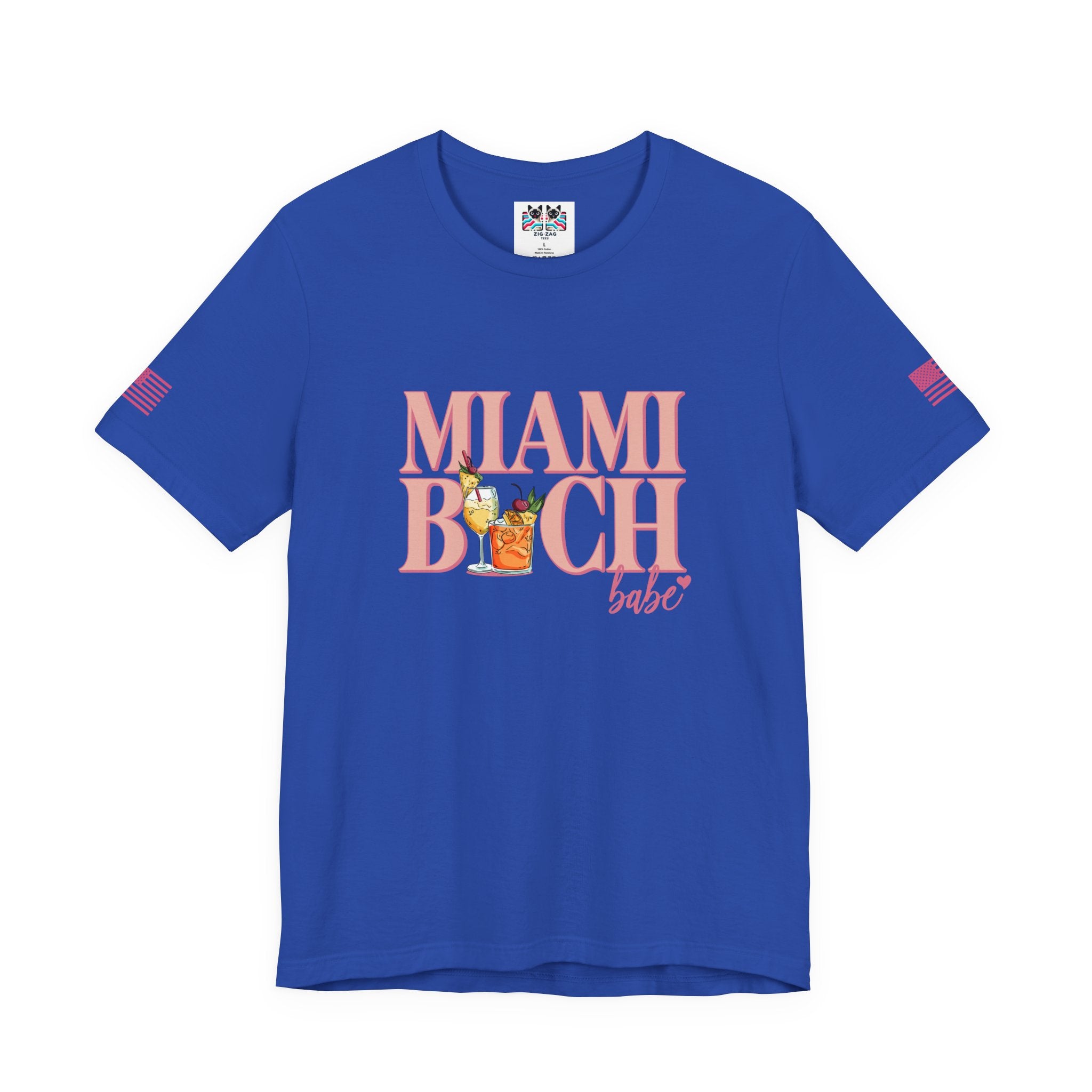 Miami Beach Babe T-Shirt – Tropical Cocktails Fun Girls Trip Florida Tee