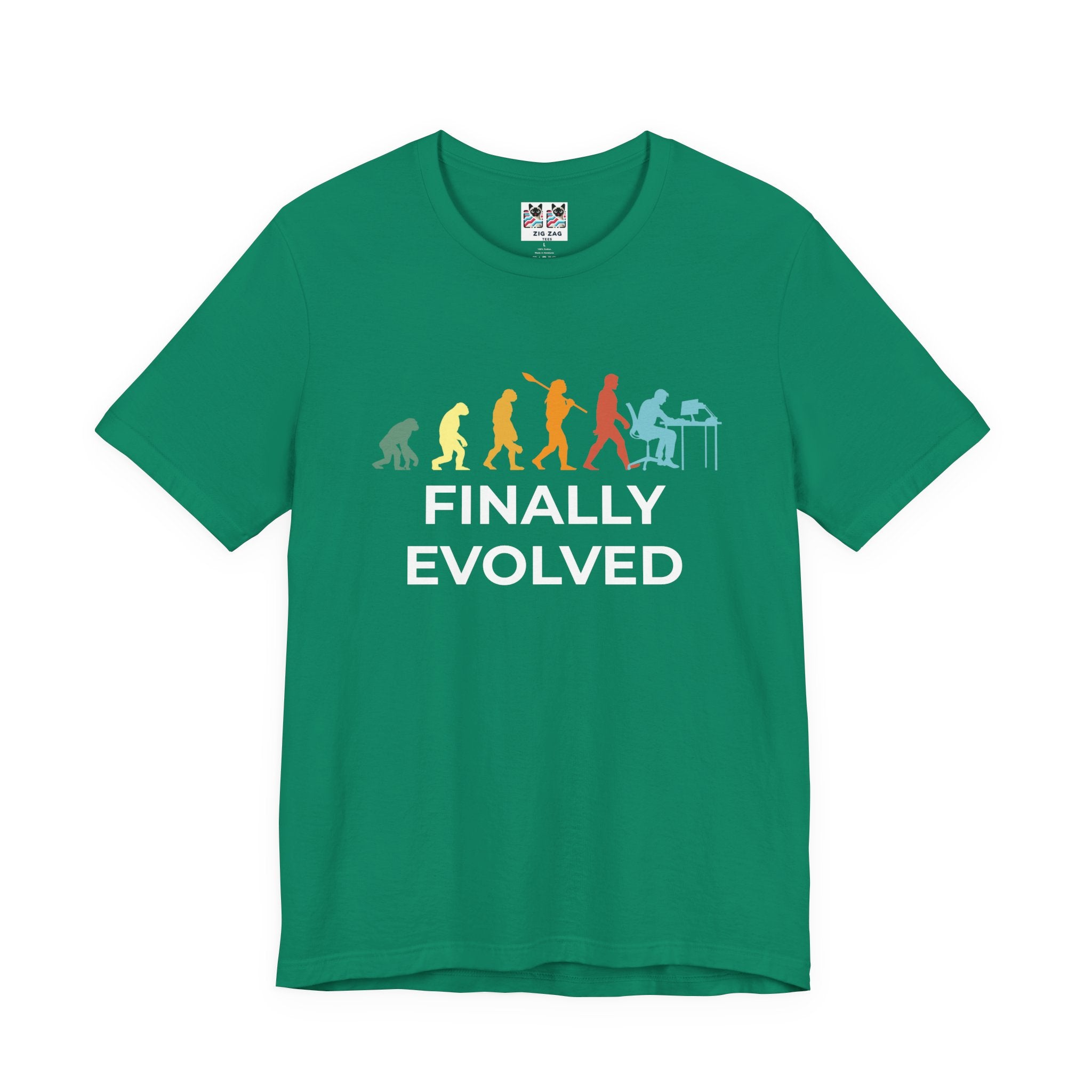 Custom T-Shirt - Evolution of Man to Computer User T-Shirt