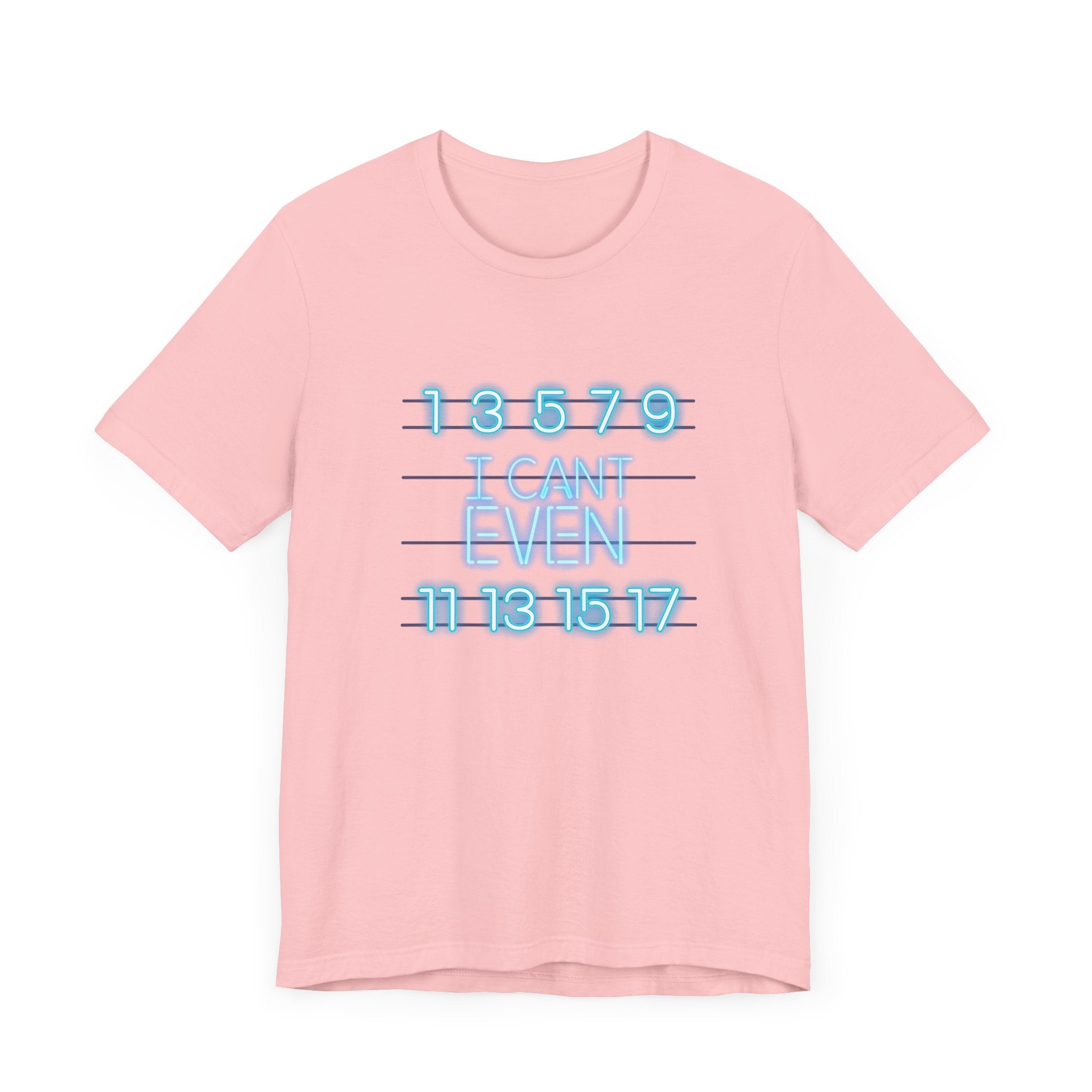 Neon Math Joke Tee – I Can't Even with Odd Numbers
