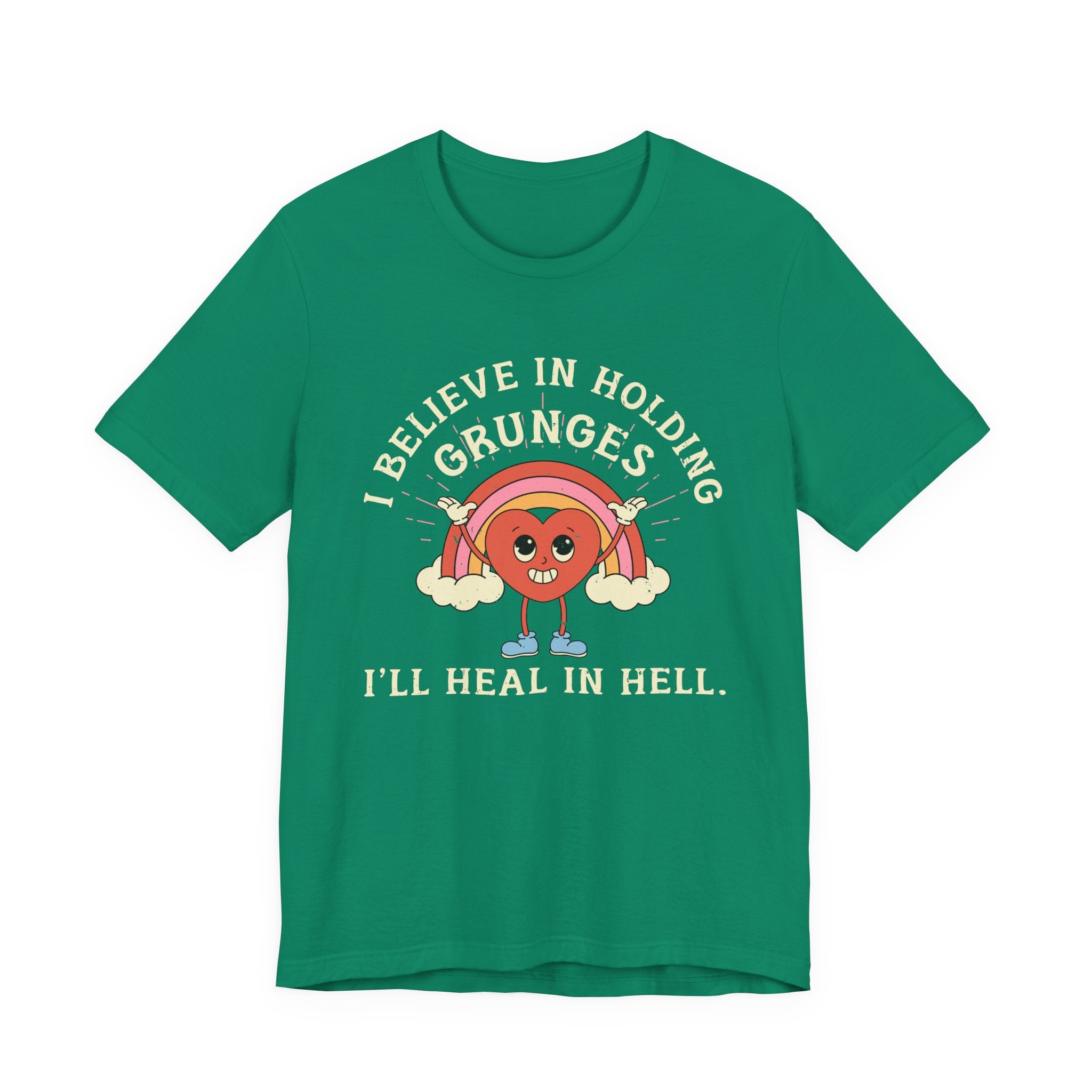 Worried Heart Rainbow T-Shirt – Bold Emotional Graphic Humor Tee