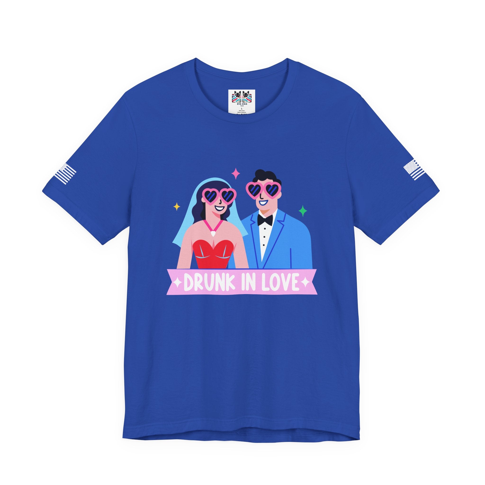 Drunk in Love Vegas Wedding T-Shirt – Funny Las Vegas Chapel Couple Tee