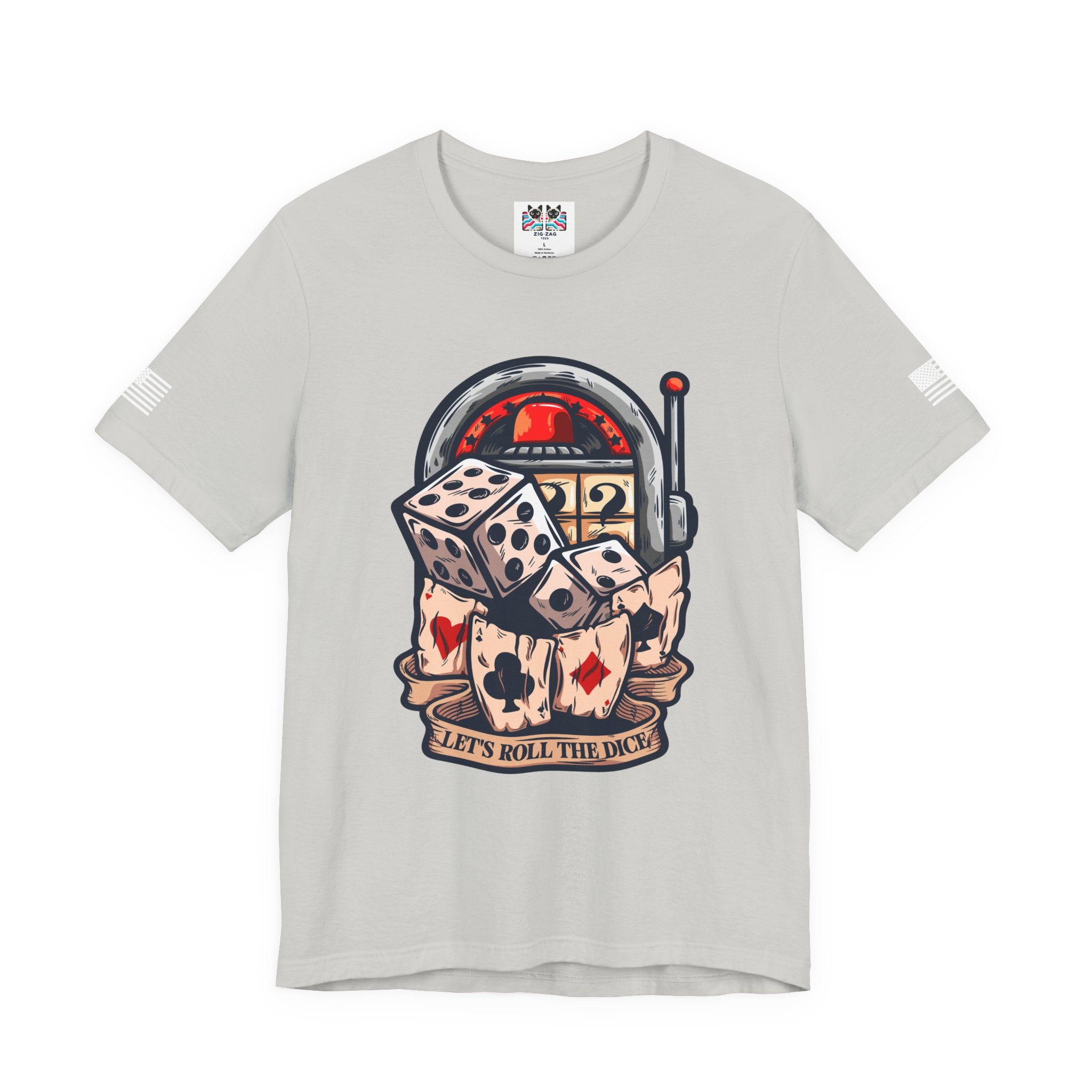 Let's Roll the Dice T-Shirt – Casino Slot Machine Poker Cards Graphic Tee