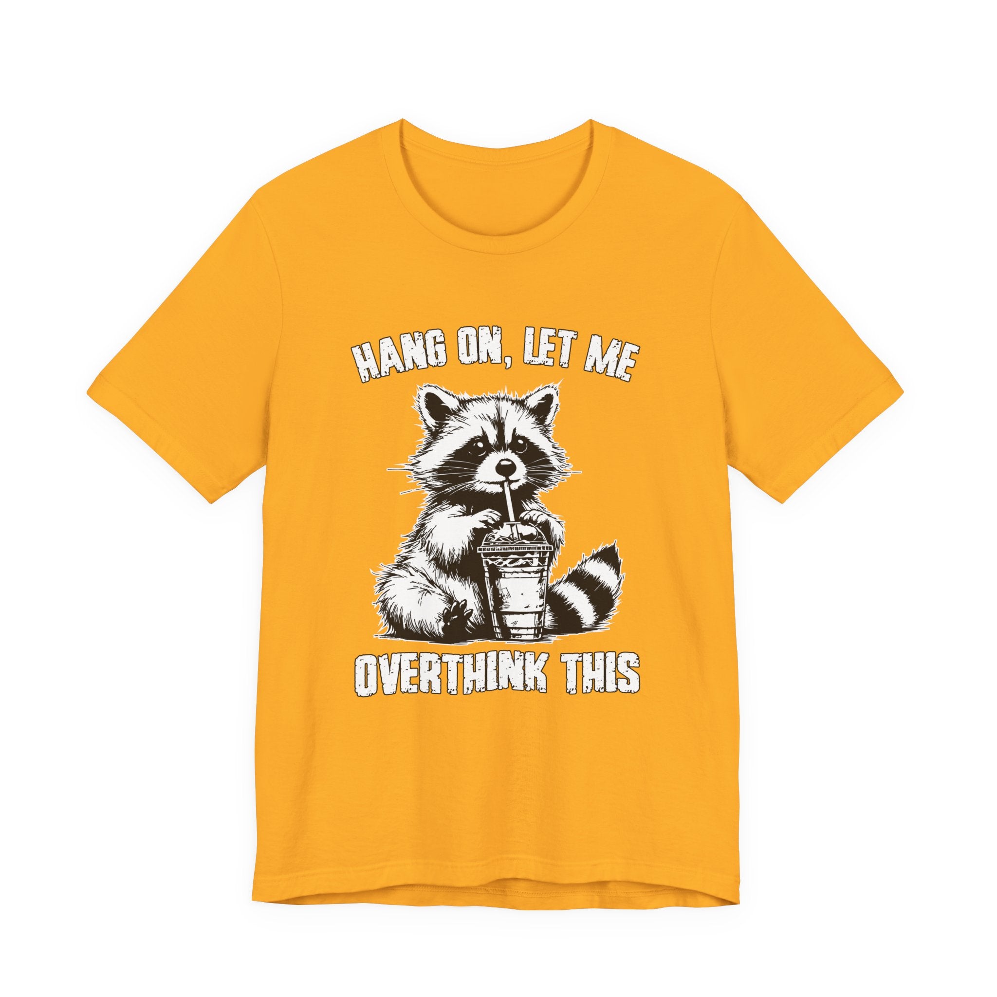 Hang On Let Me Overthink This T-Shirt – Funny Raccoon Overthinking Graphic Tee