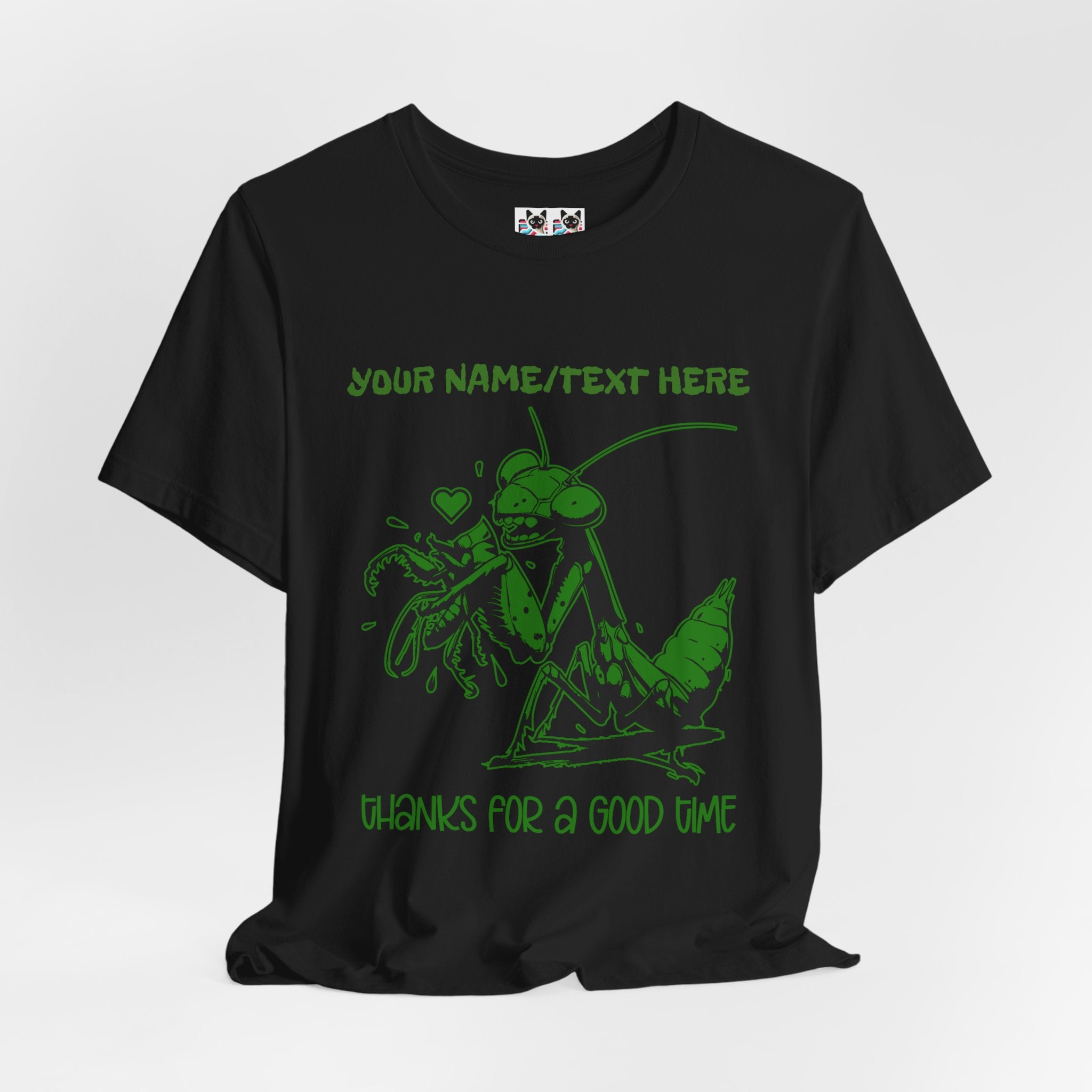 Custom T-Shirt - Thanks for a Good Time T-Shirt – Playful Grasshopper Eating Male Graphic Tee