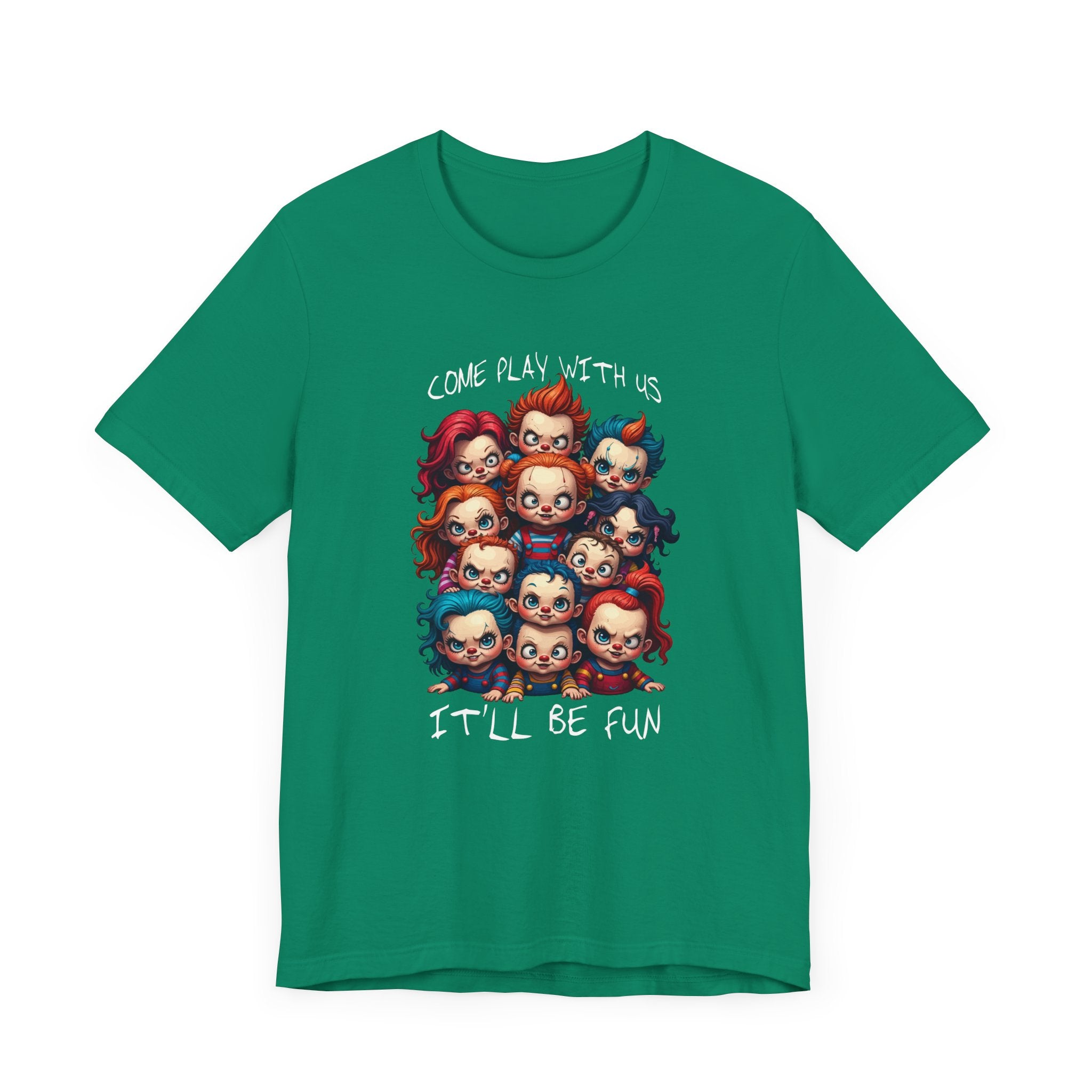 Come Play With Us – Scary Horror Kids Dolls Group Graphic T-Shirt