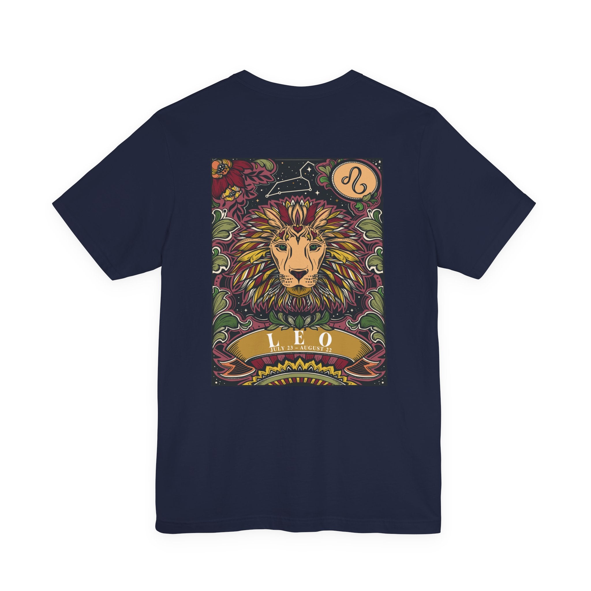 Leo Constellation & Floral Zodiac T-Shirt – July 23 to August 22