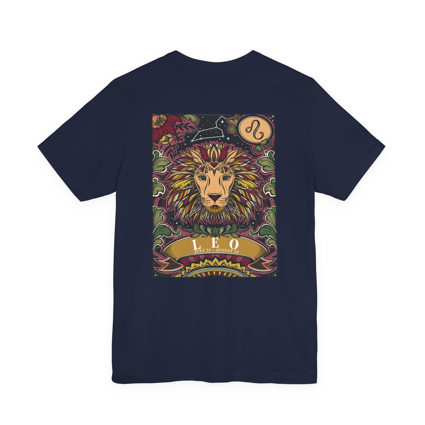 Leo Constellation & Floral Zodiac T-Shirt – July 23 to August 22