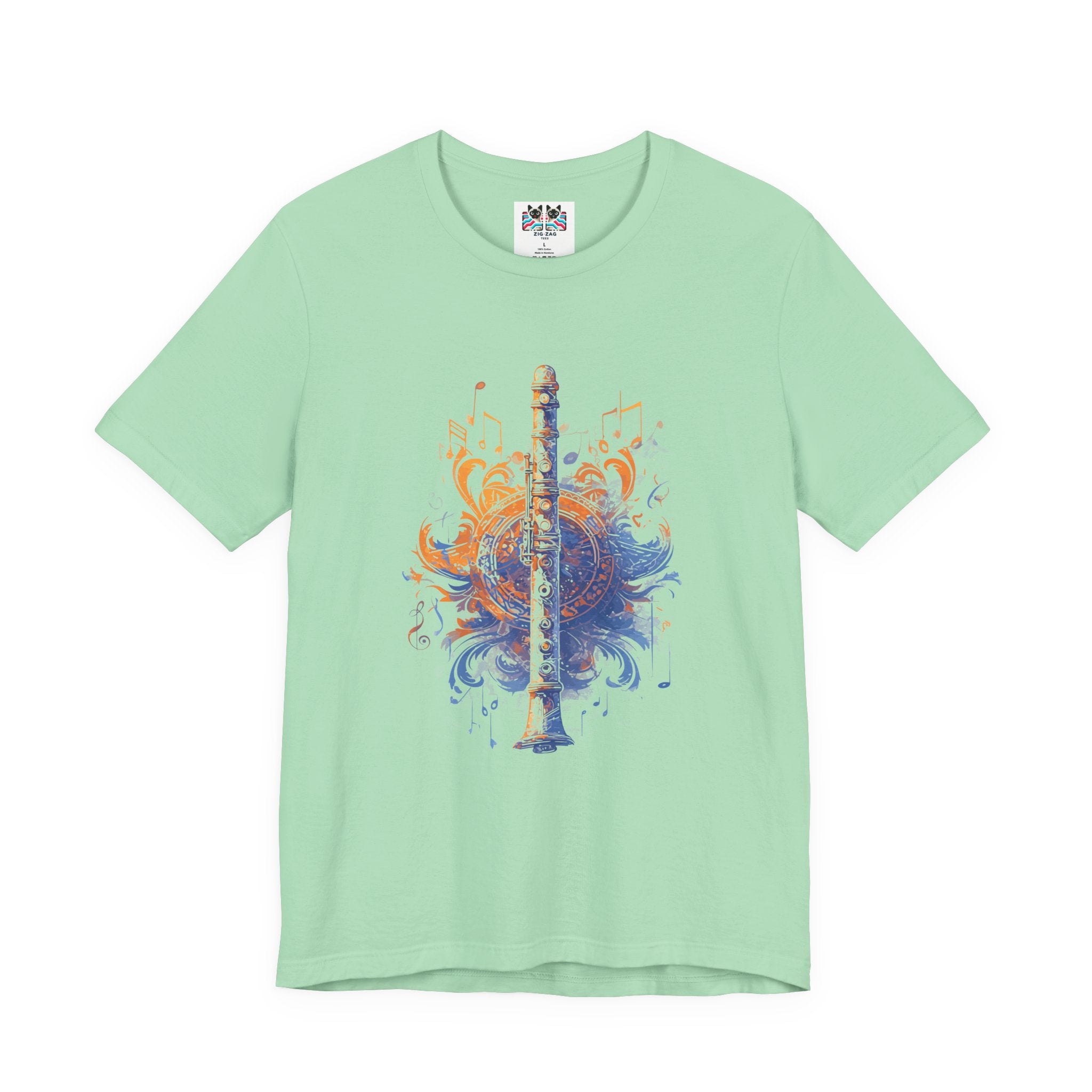 Classic Colorful Flute Music Notes Classical Flute T-Shirt