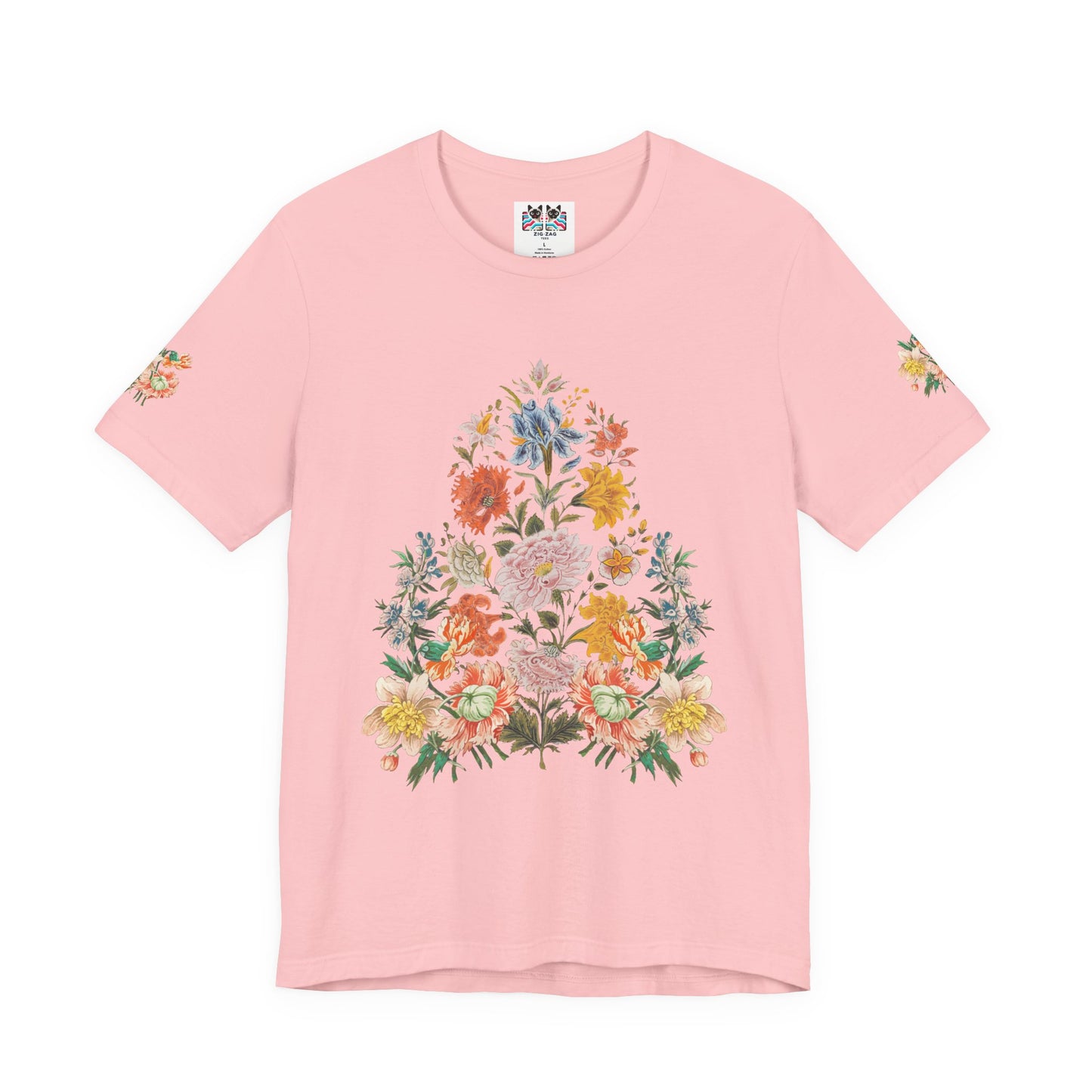 Vintage Botanical Floral T-Shirt – Wildflower Triangle Garden Art Graphic Tee