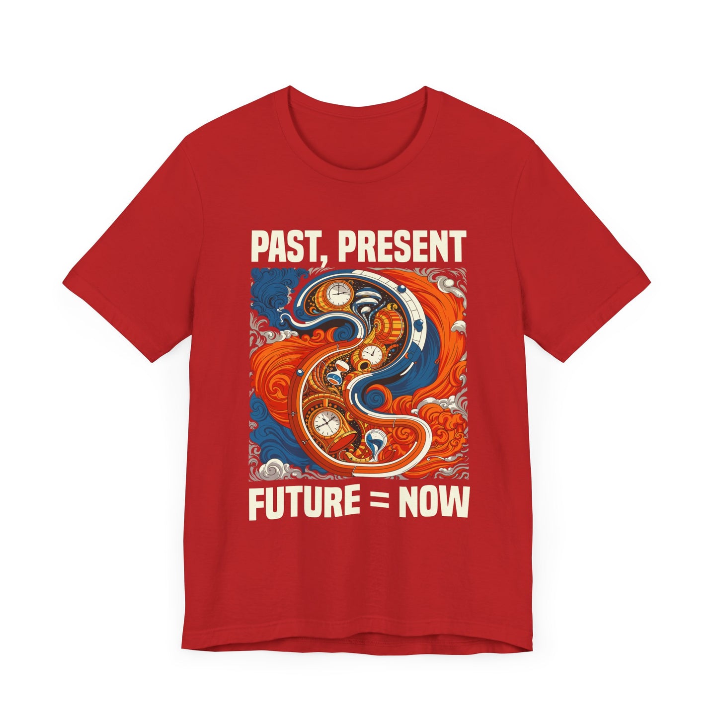 Past Present Future Equals Now Tee, Mindful Living Shirt, Time Awareness Graphic Tee, Wellness Thought Top, Zen Life Gift